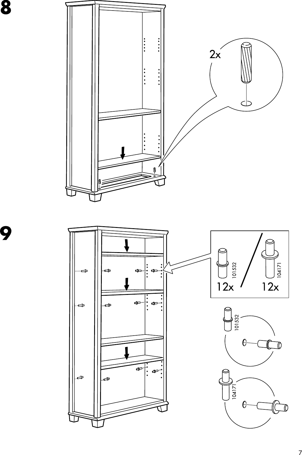 Page 7 of 8 - Ikea Ikea-Markar-Bookcase-35X75-5-8-Assembly-Instruction