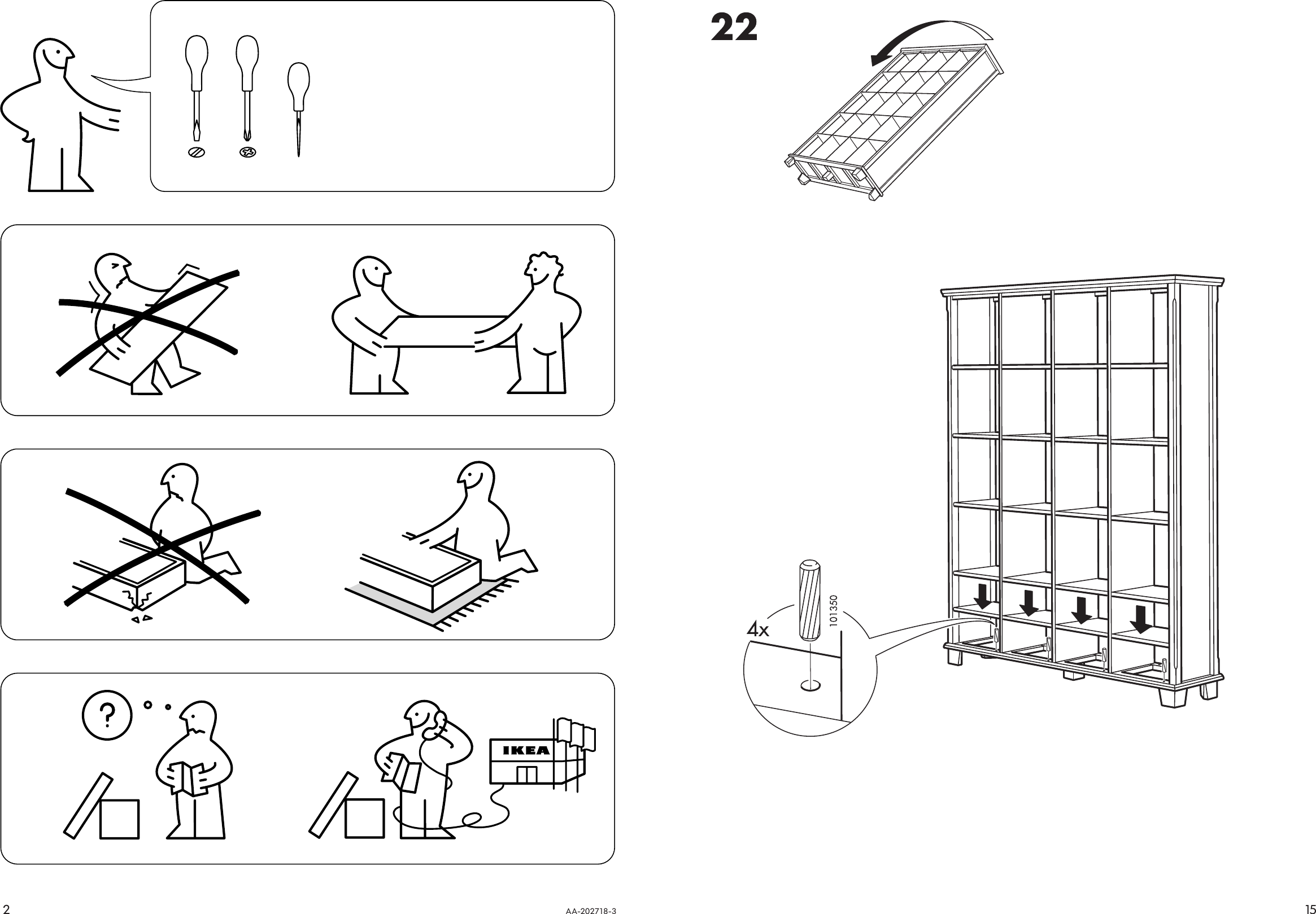Page 2 of 8 - Ikea Ikea-Markar-Bookcase-59-1-2X75-5-8-Assembly-Instruction