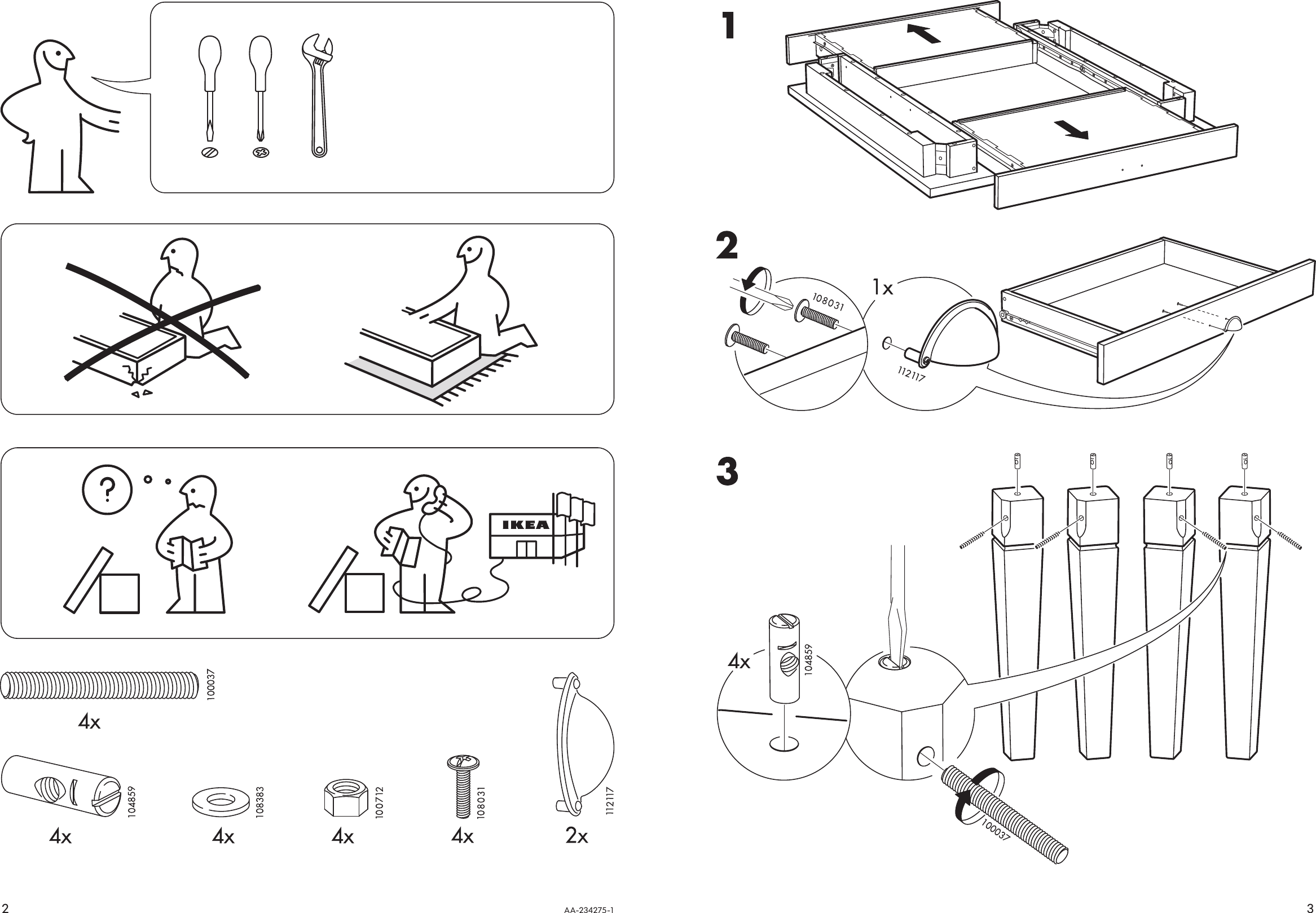 Page 2 of 2 - Ikea Ikea-Markar-Coffee-Table-35-3-8X35-3-8-Assembly-Instruction