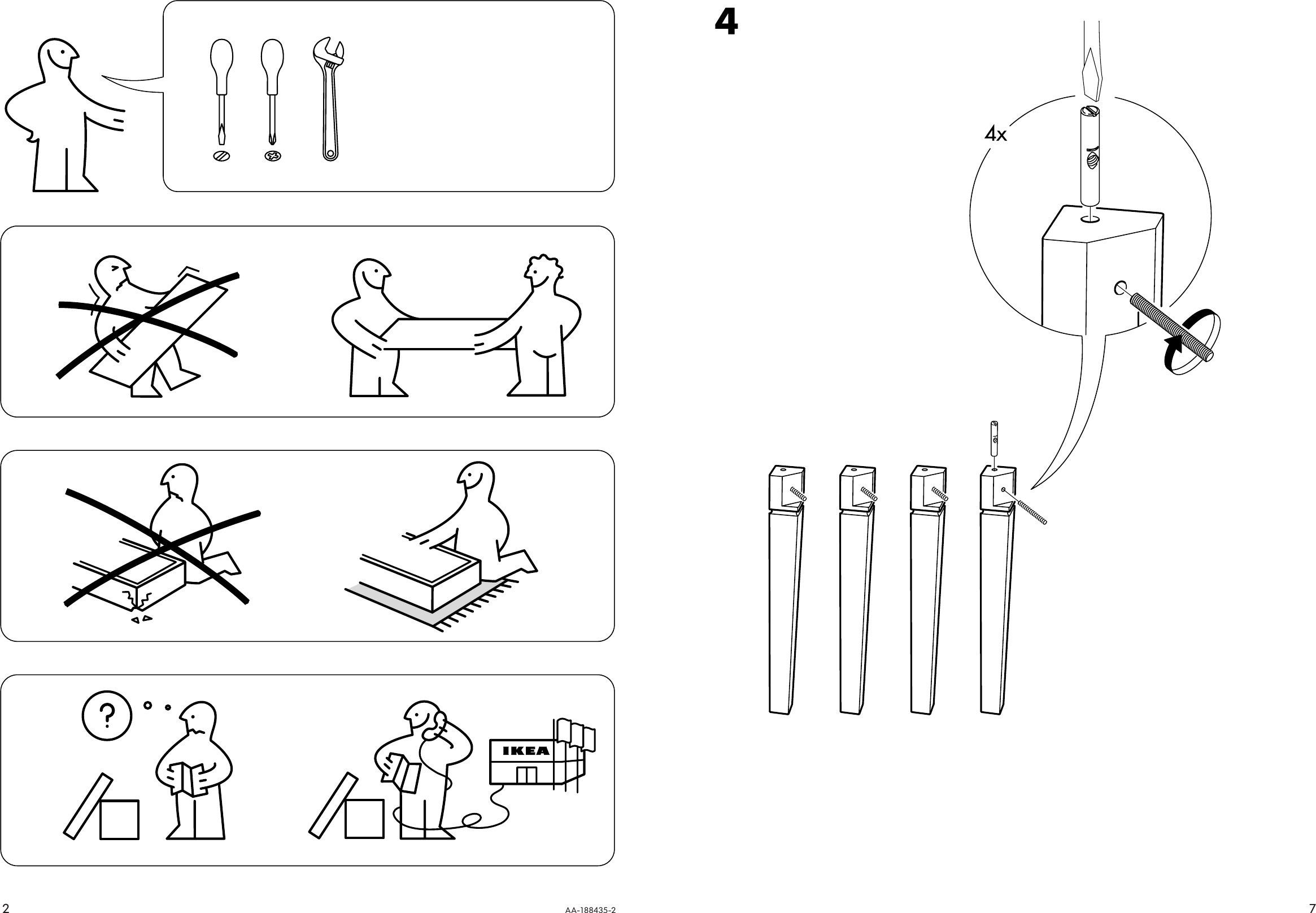 Page 2 of 4 - Ikea Ikea-Markar-Dining-Table-74-3-4X37-3-8-Assembly-Instruction