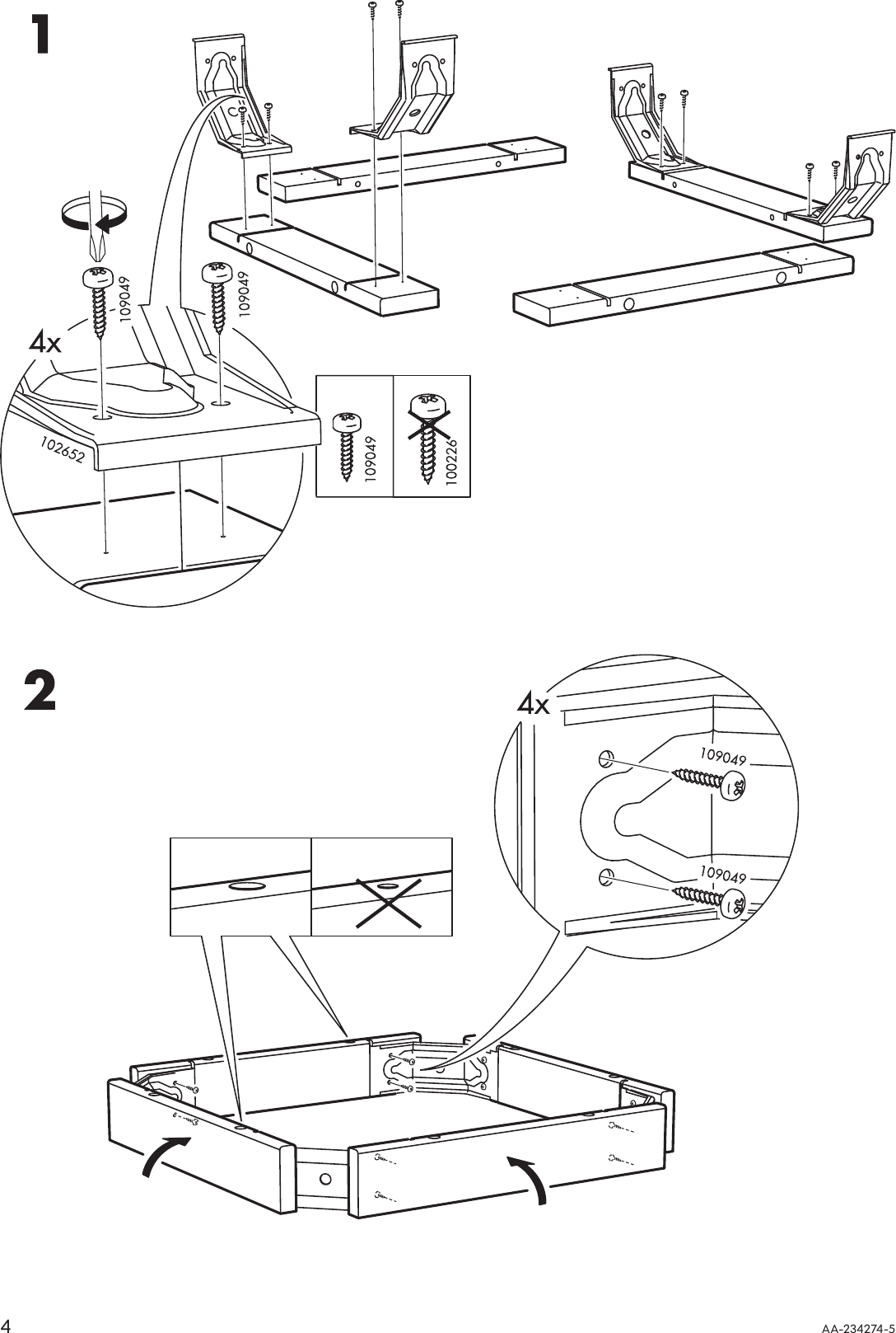 Page 4 of 8 - Ikea Ikea-Markar-Side-Table-21-5-8X21-5-8-Assembly-Instruction