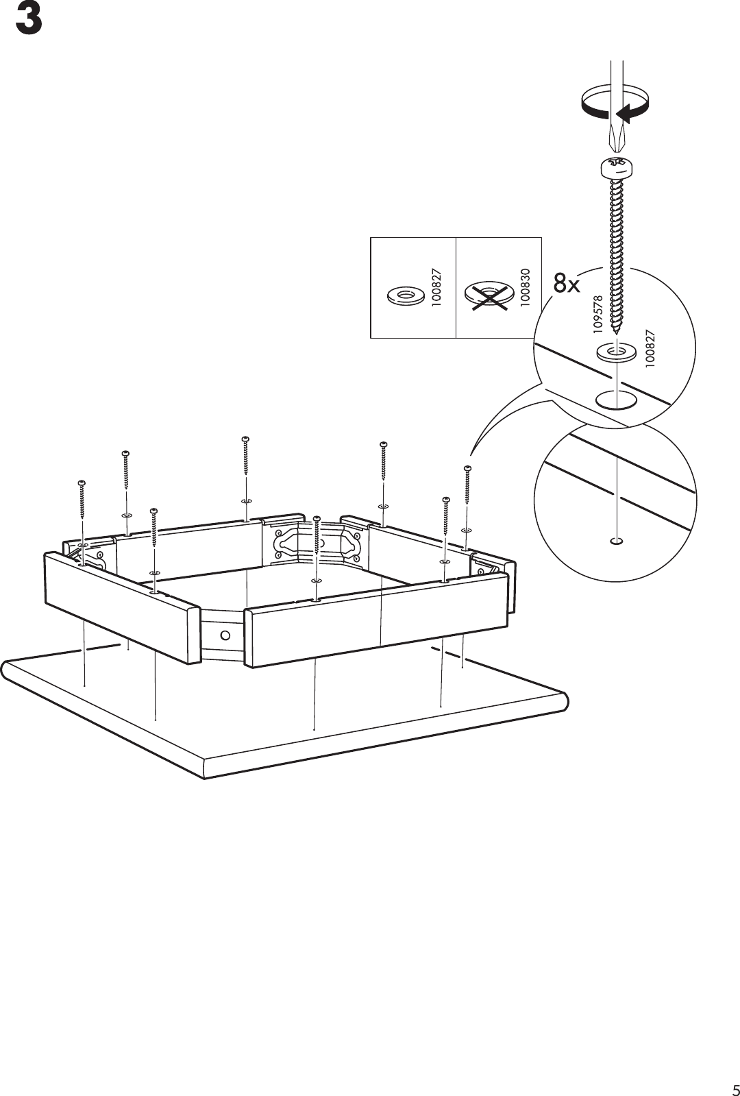 Page 5 of 8 - Ikea Ikea-Markar-Side-Table-21-5-8X21-5-8-Assembly-Instruction