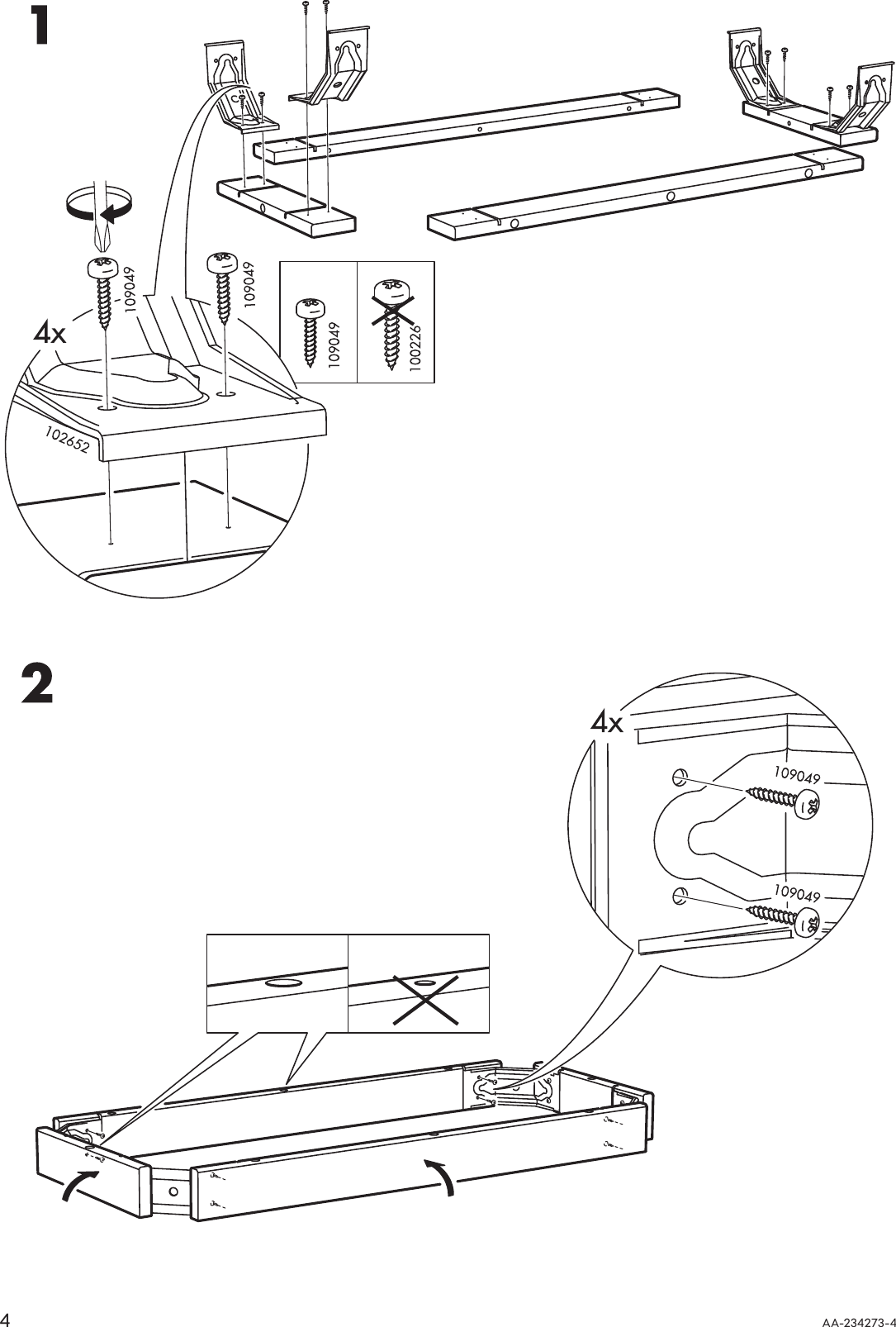 Page 4 of 8 - Ikea Ikea-Markar-Sofa-Table-47X14X30-Assembly-Instruction