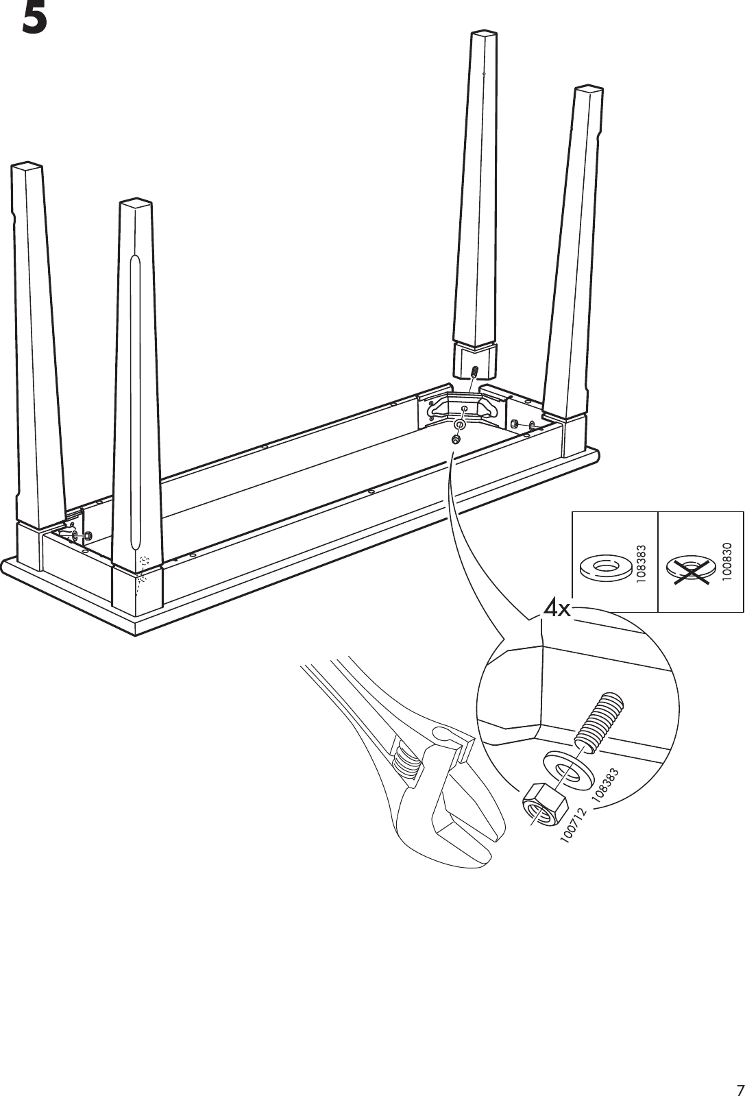 Page 7 of 8 - Ikea Ikea-Markar-Sofa-Table-47X14X30-Assembly-Instruction