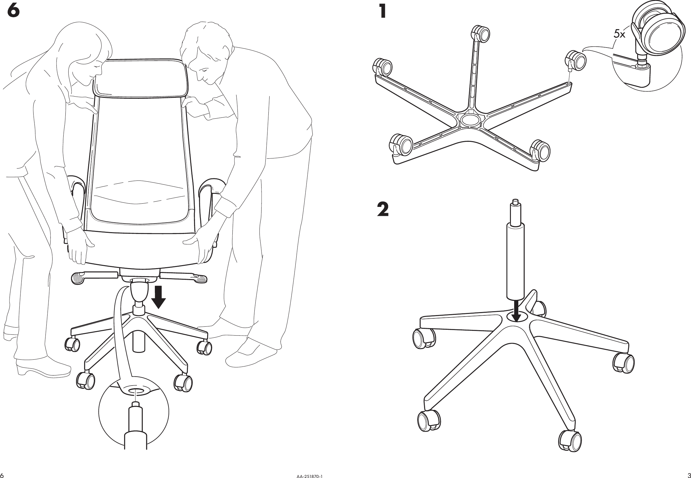 Page 3 of 4 - Ikea Ikea-Markus-Swivel-Chair-Assembly-Instruction