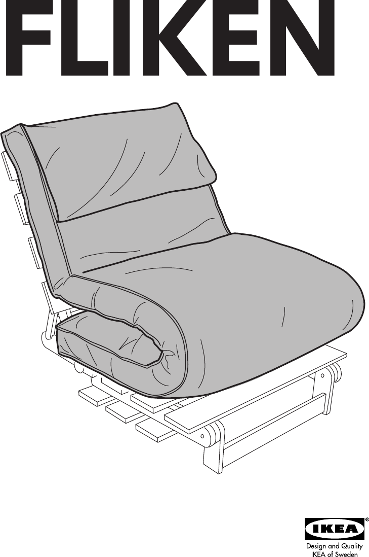 Ikea Massum Fliken Futon Chair Cover Assembly Instruction