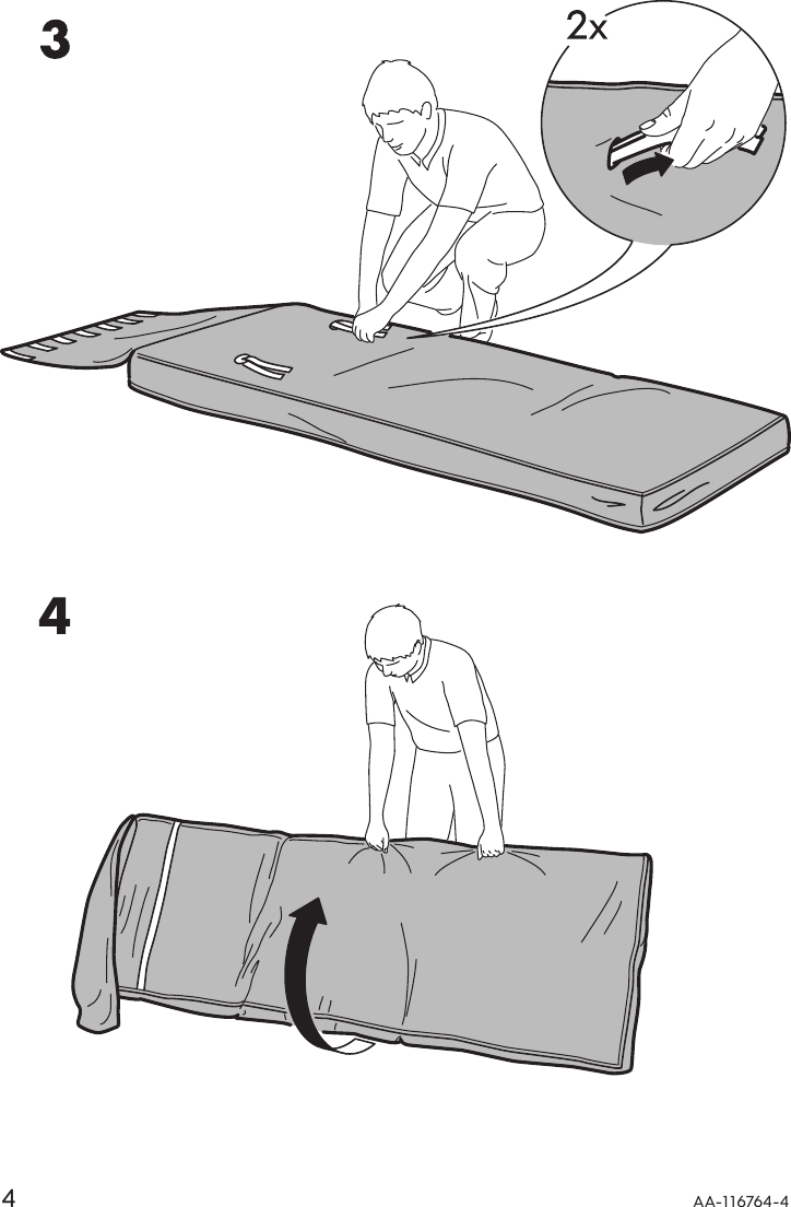 Page 4 of 8 - Ikea Ikea-Massum-Fliken-Futon-Chair-Cover-Assembly-Instruction