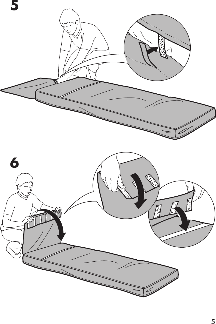 Page 5 of 8 - Ikea Ikea-Massum-Fliken-Futon-Chair-Cover-Assembly-Instruction