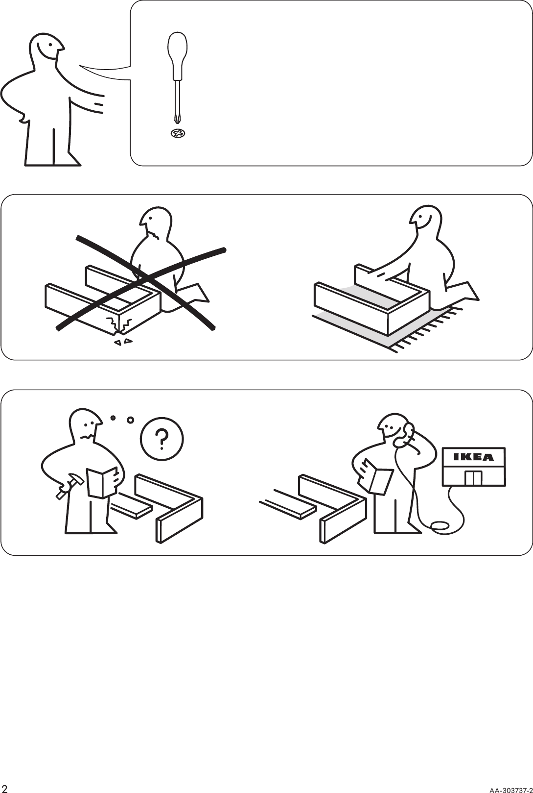 Page 2 of 8 - Ikea Ikea-Melltorp-Dining-Table-68X29-Assembly-Instruction