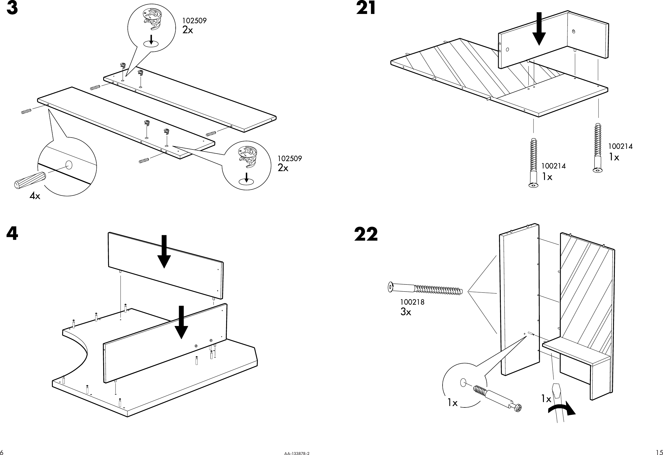 Page 6 of 10 - Ikea Ikea-Mikael-Corner-Workstation-Assembly-Instruction