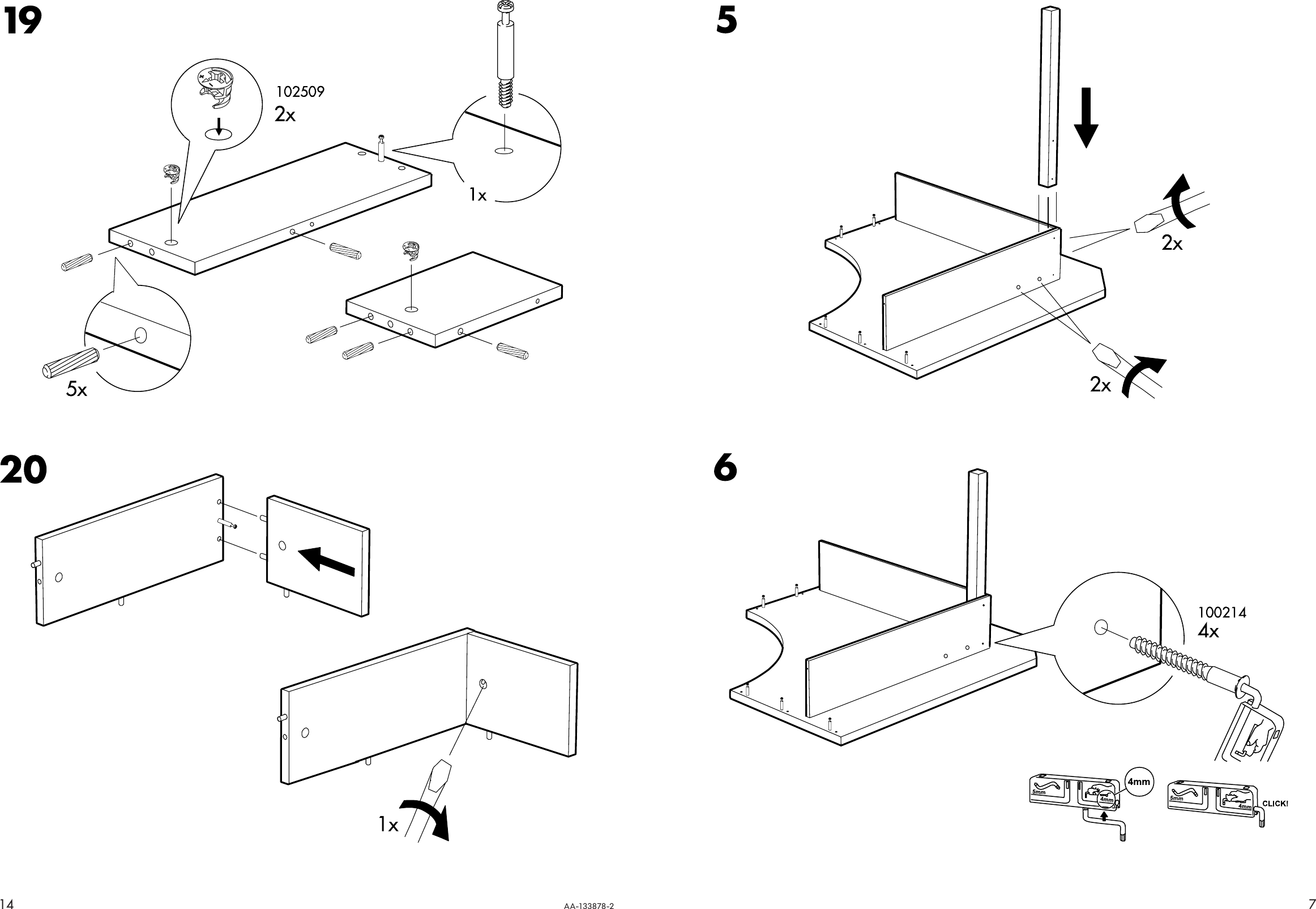Page 7 of 10 - Ikea Ikea-Mikael-Corner-Workstation-Assembly-Instruction