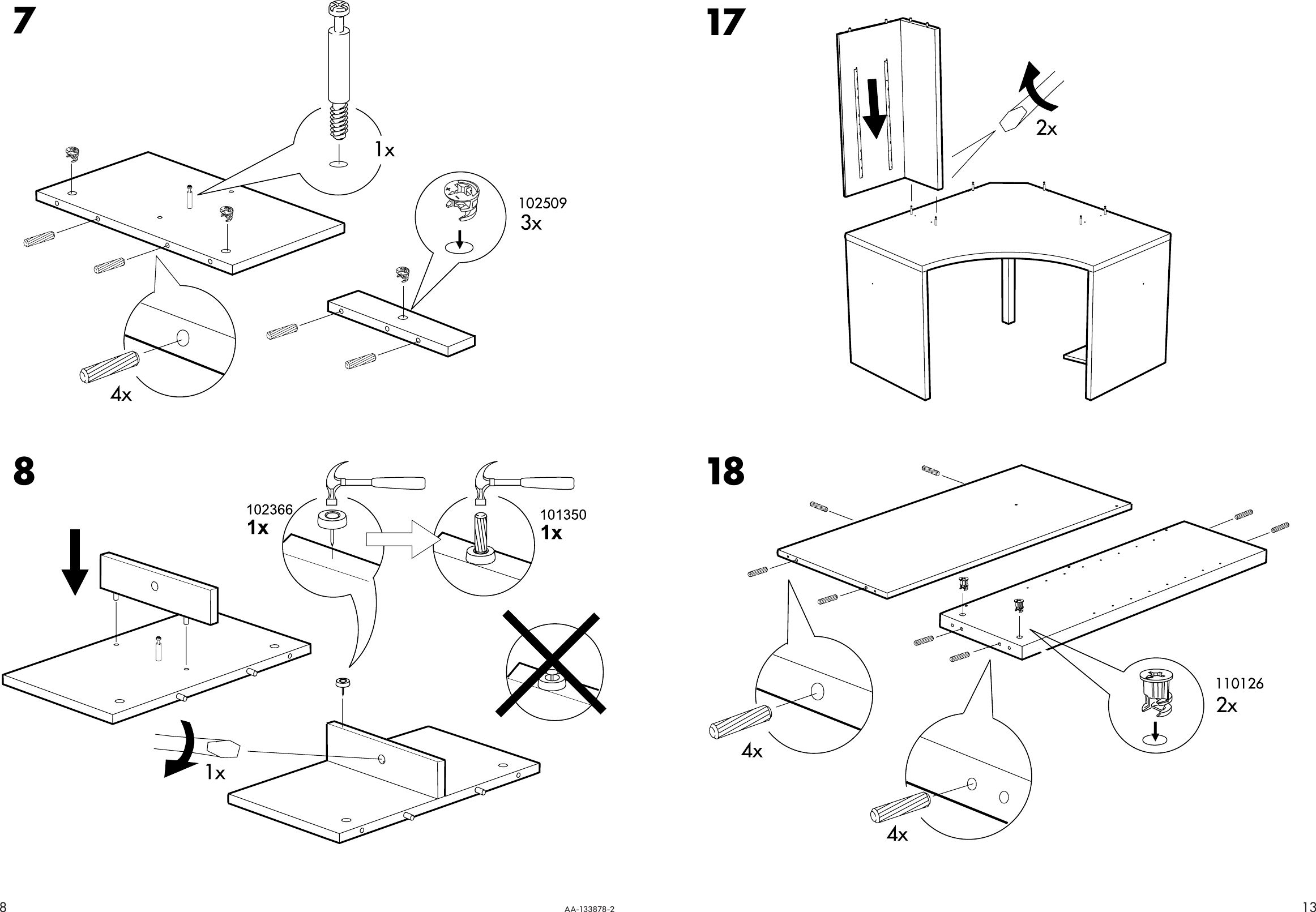 Page 8 of 10 - Ikea Ikea-Mikael-Corner-Workstation-Assembly-Instruction