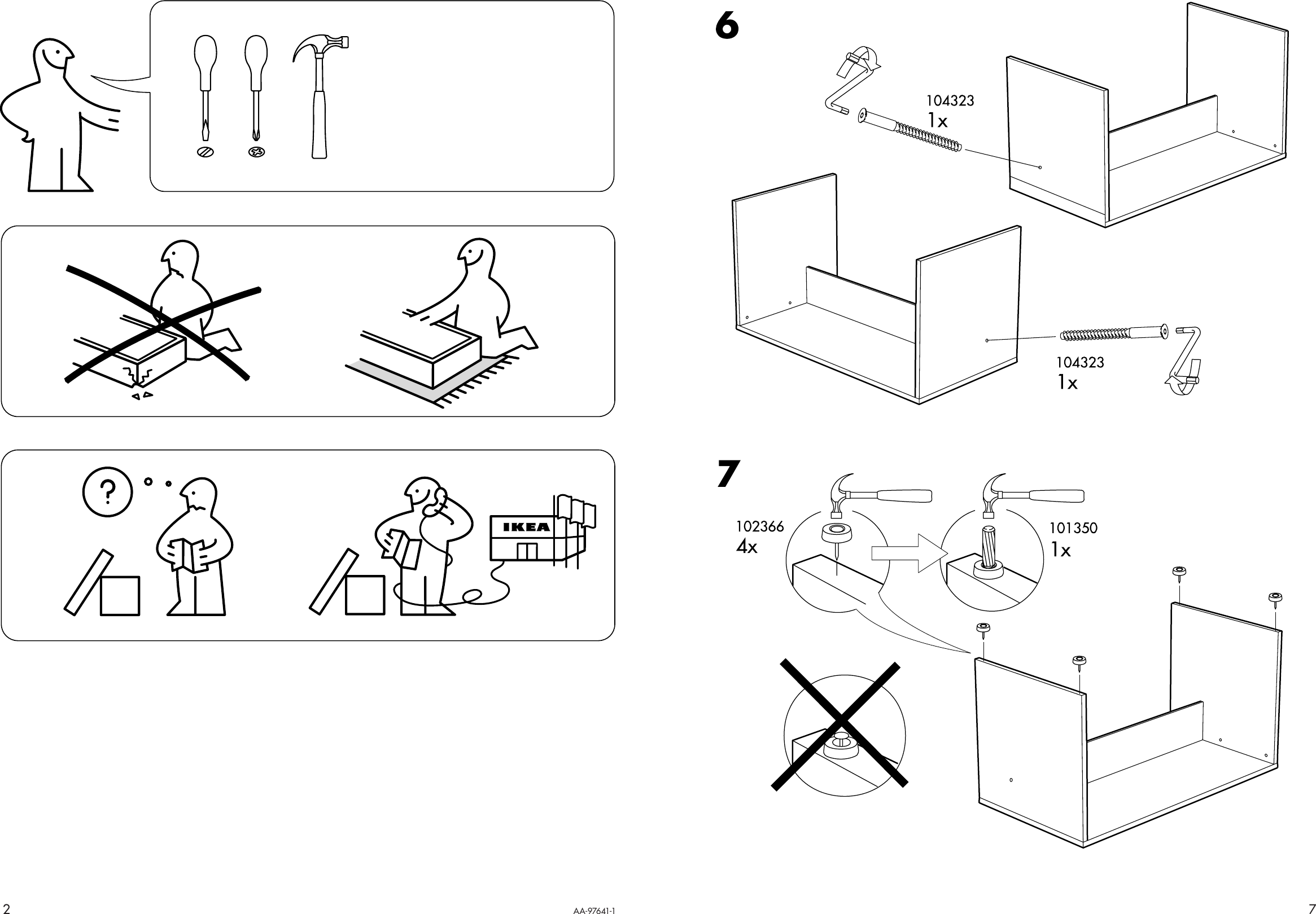 Page 2 of 4 - Ikea Ikea-Mikael-Desk-55X30-Assembly-Instruction-2  Ikea-mikael-desk-55x30-assembly-instruction