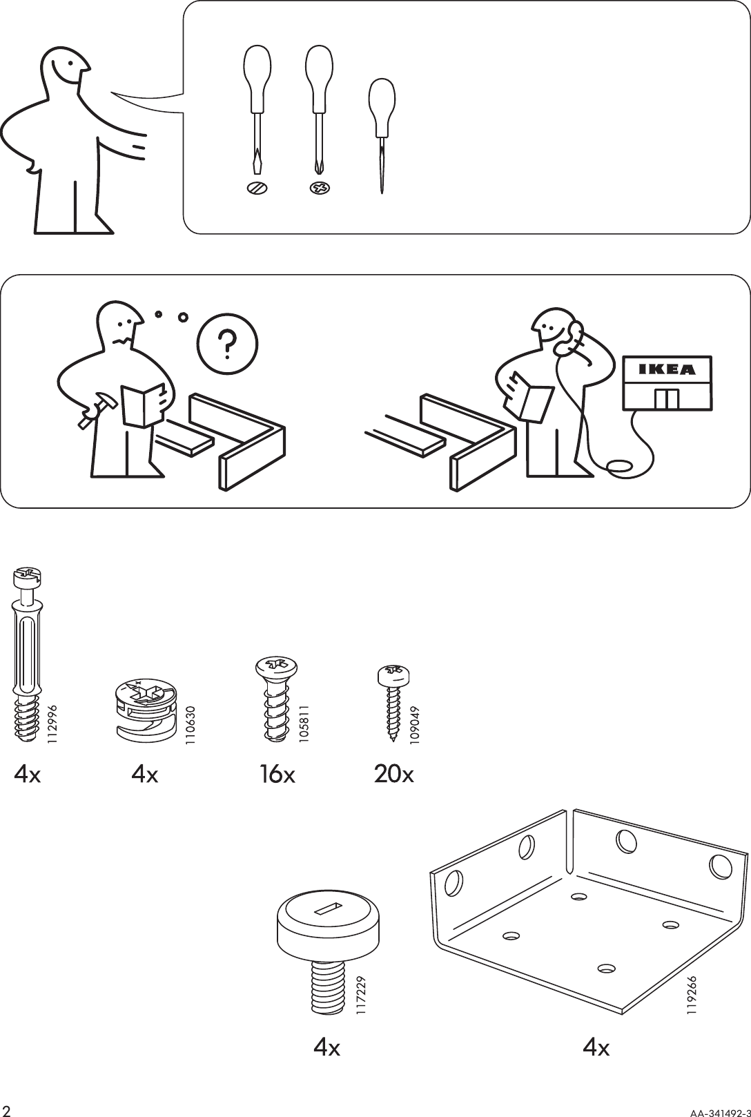 Page 2 of 8 - Ikea Ikea-Molger-Runners-Assembly-Instruction