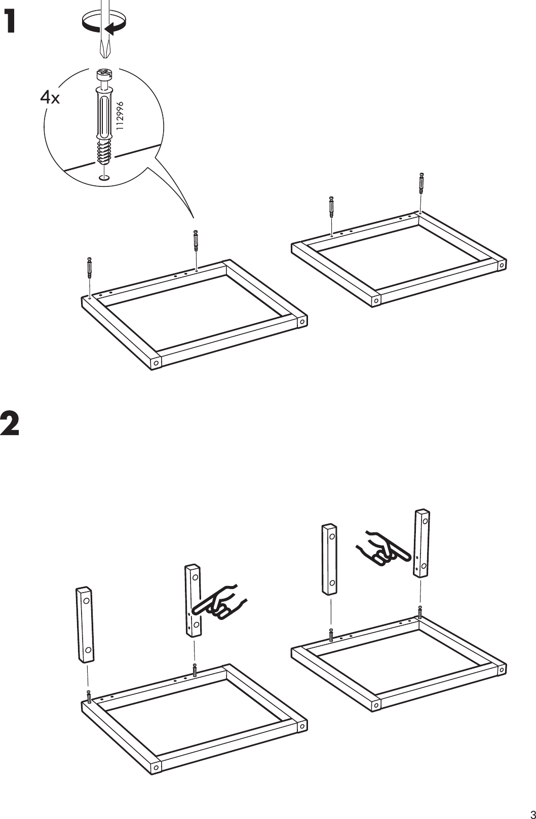 Page 3 of 8 - Ikea Ikea-Molger-Runners-Assembly-Instruction