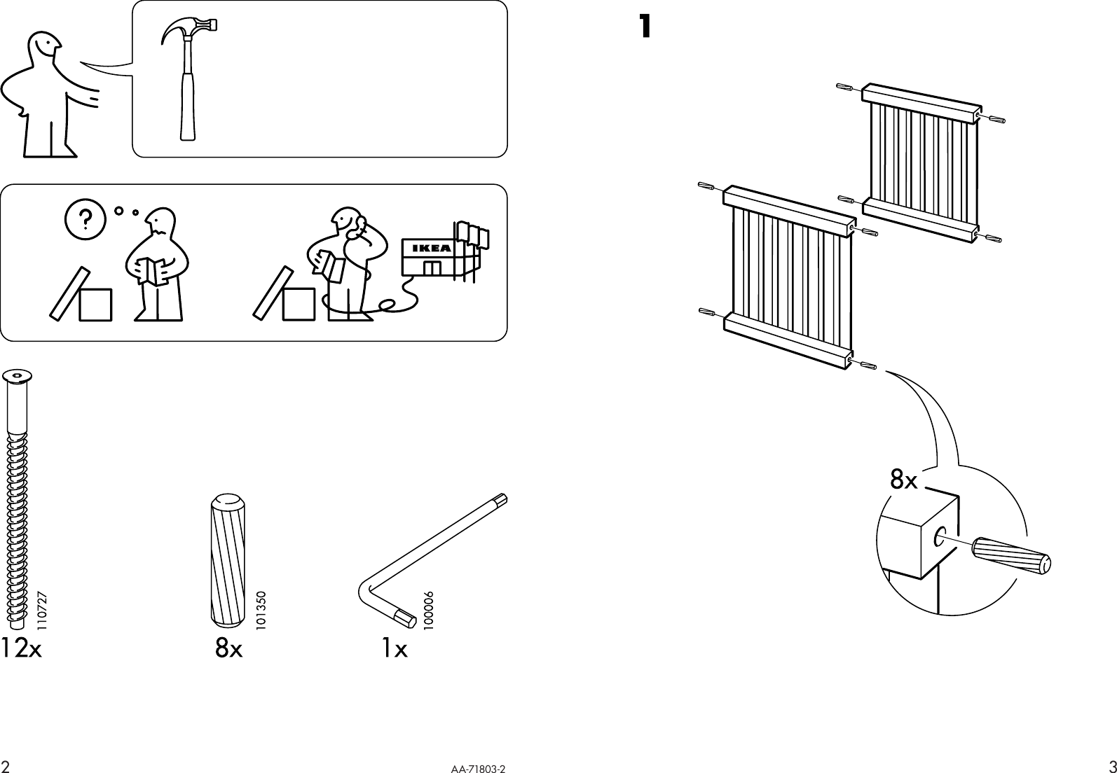 Page 2 of 2 - Ikea Ikea-Molger-Shelving-Unit-Assembly-Instruction