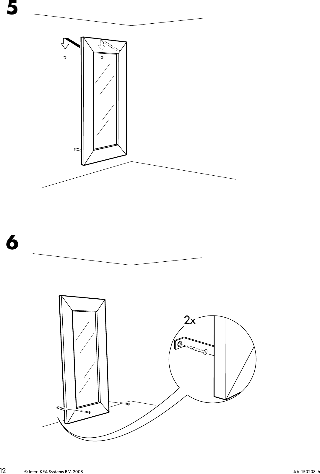Page 12 of 12 - Ikea Ikea-Mongstad-Mirror-Assembly-Instruction