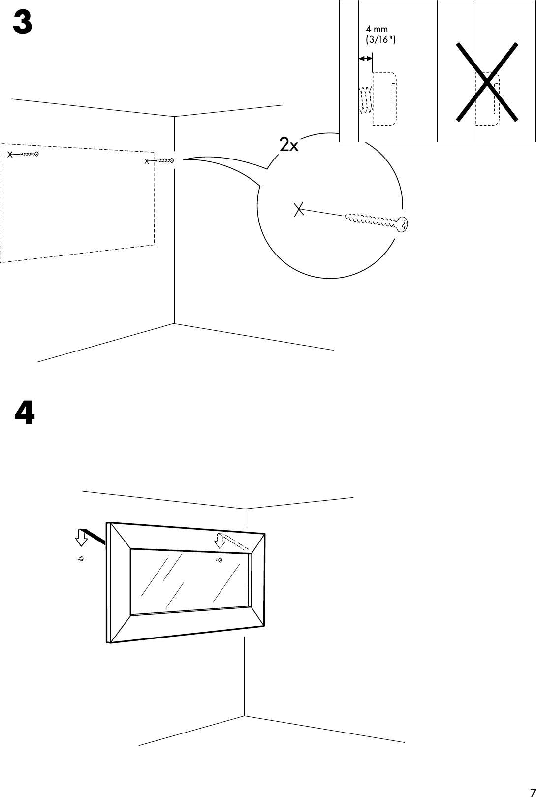 Page 7 of 12 - Ikea Ikea-Mongstad-Mirror-Assembly-Instruction