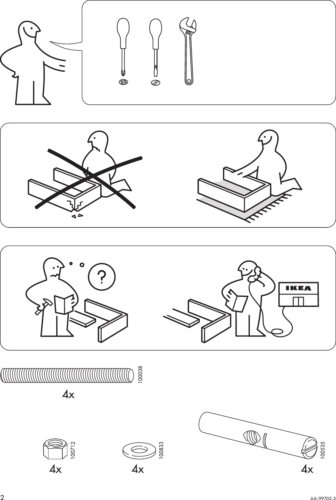 Page 2 of 8 - Ikea Ikea-Norden-Dining-Table-29X29-Assembly-Instruction