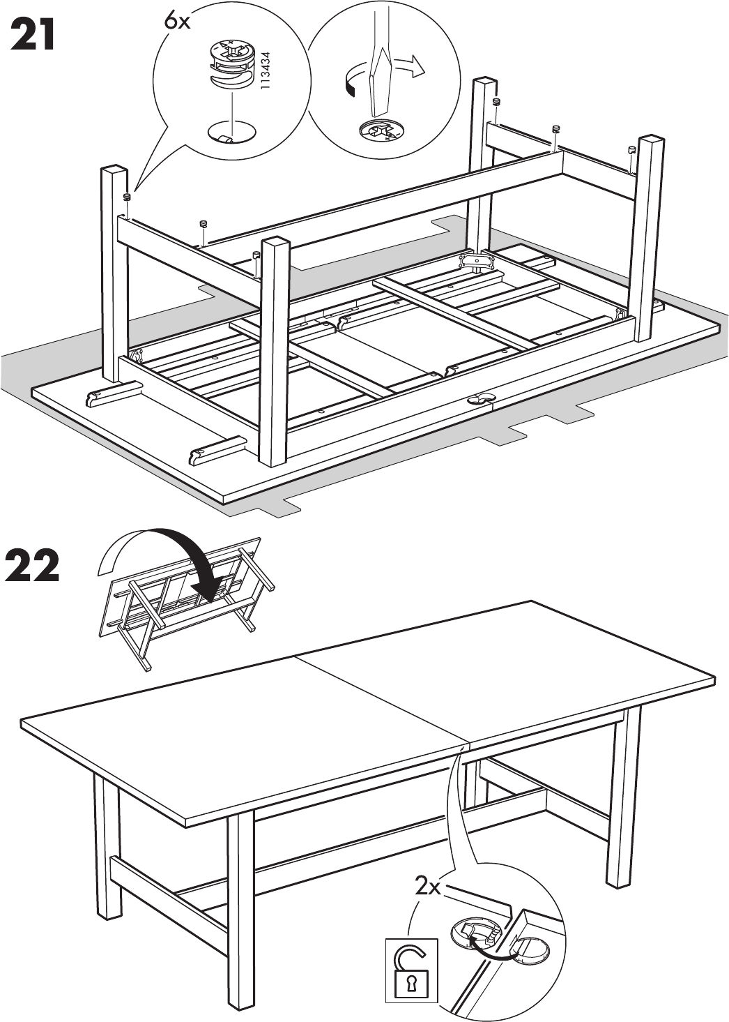 Ikea Norden Dining Table 87 105X39 Assembly Instruction