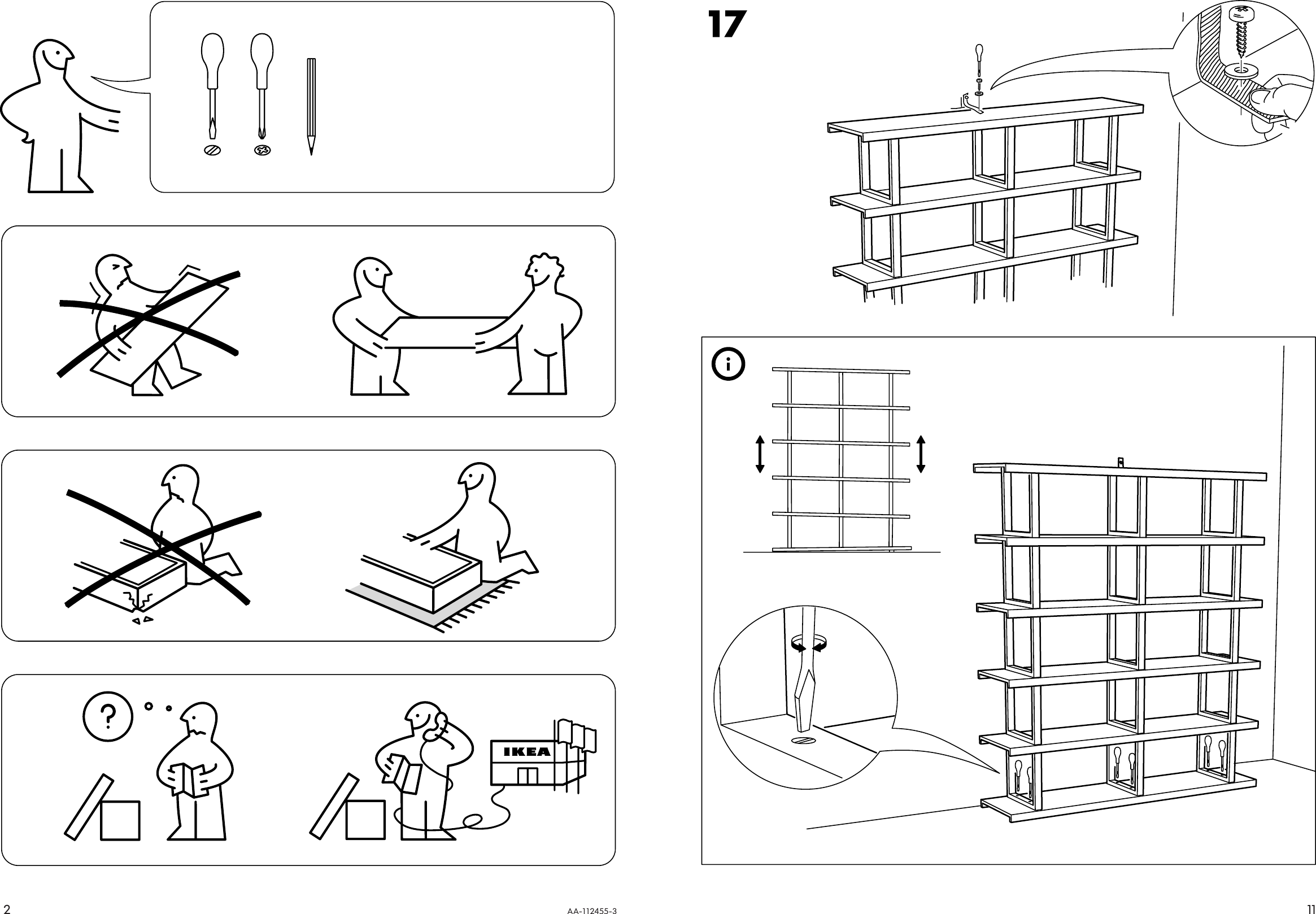 Page 2 of 6 - Ikea Ikea-Norrebo-Shelving-Unit-72-7-8X78-3-8-Assembly-Instruction