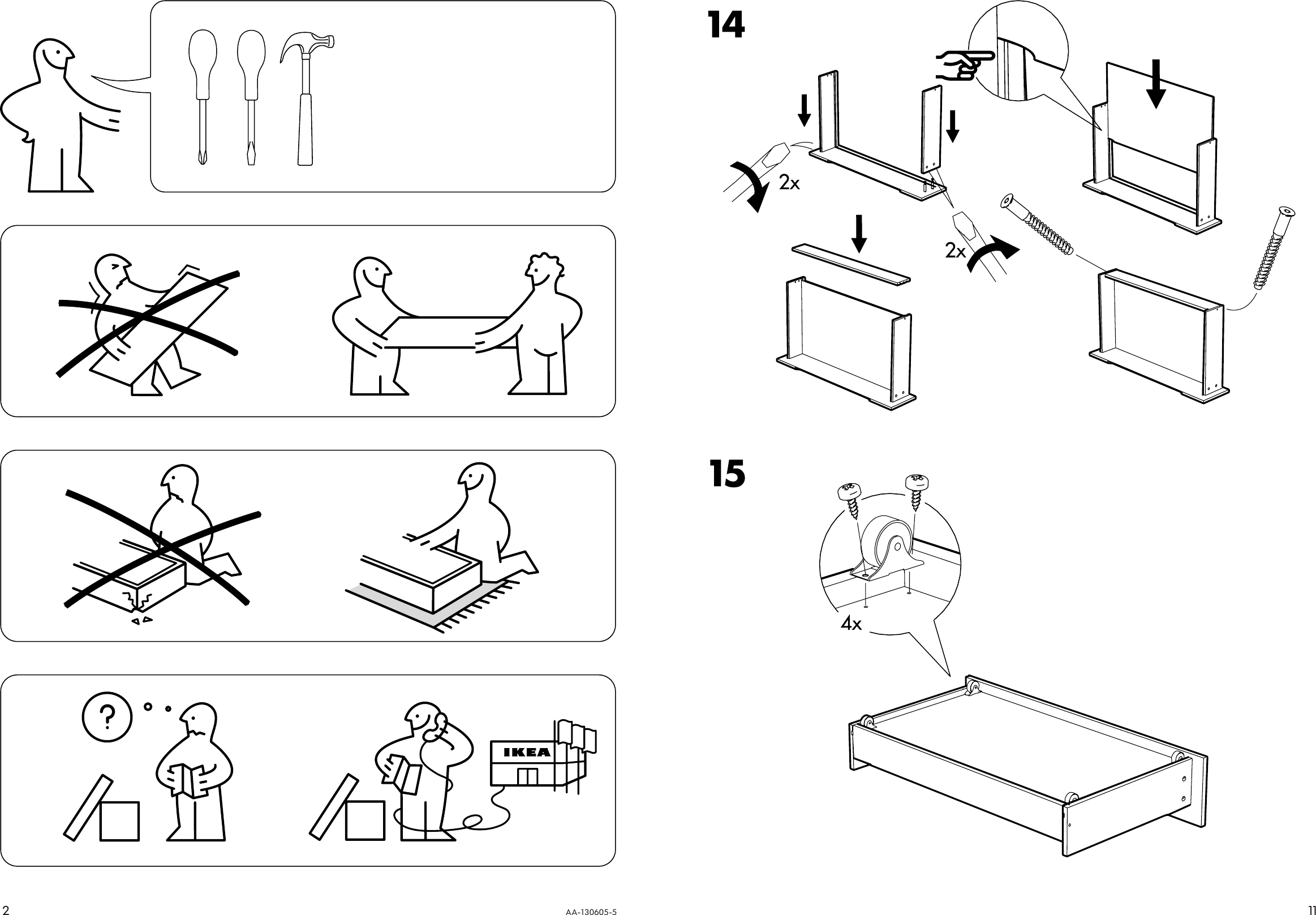 Page 2 of 6 - Ikea Ikea-Norrebo-Tv-Unit-44-1-8X17-3-8-Assembly-Instruction