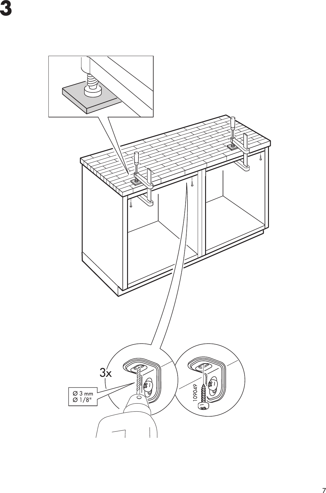 Page 7 of 8 - Ikea Ikea-Numerar-Countertop-49-5-8X25-5-8-Assembly-Instruction
