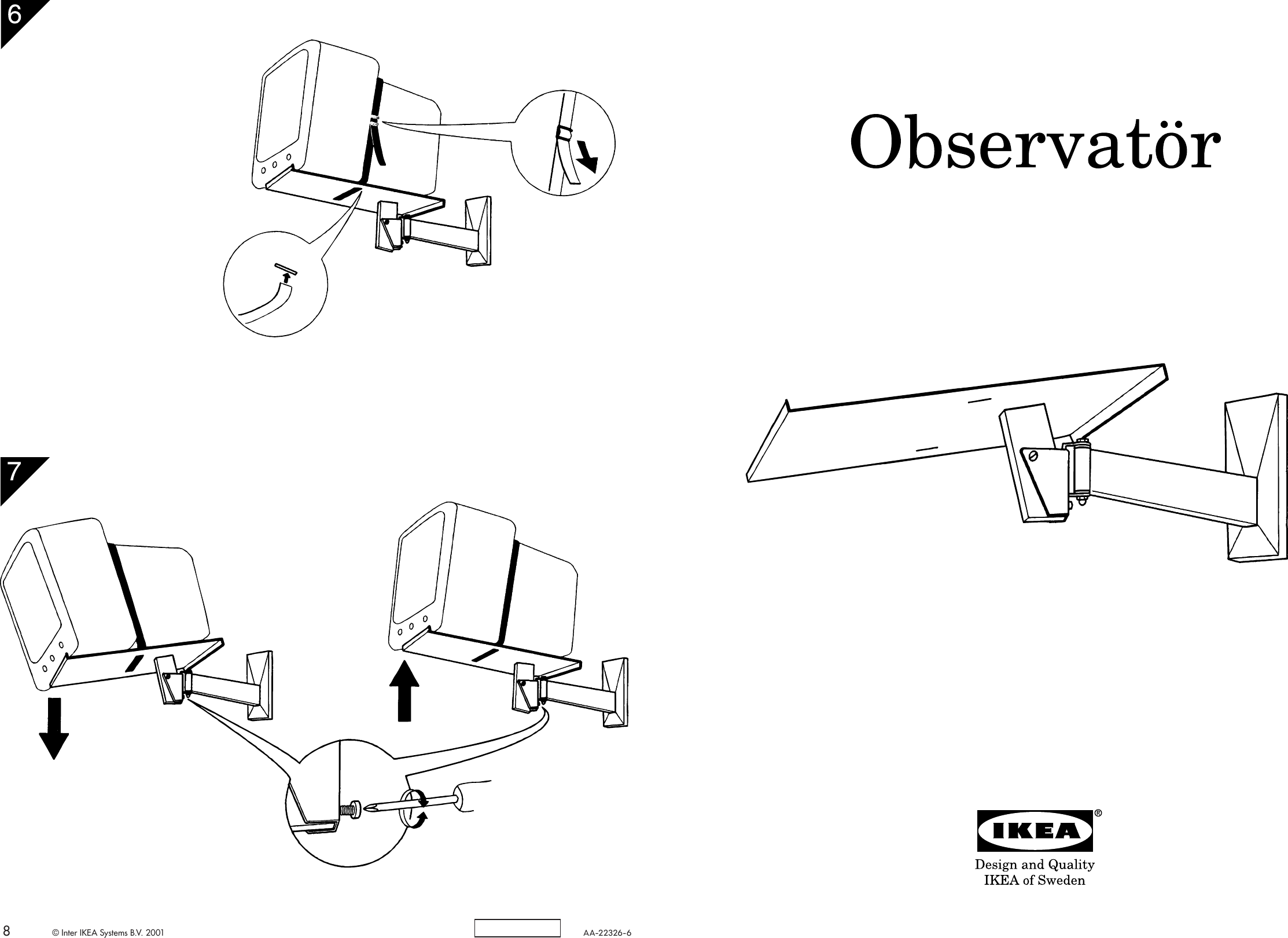 Page 1 of 4 - Ikea Ikea-Observatar-Wall-Mounted-Tv-Stand-Assembly-Instruction-34  Ikea-observatar-wall-mounted-tv-stand-assembly-instruction