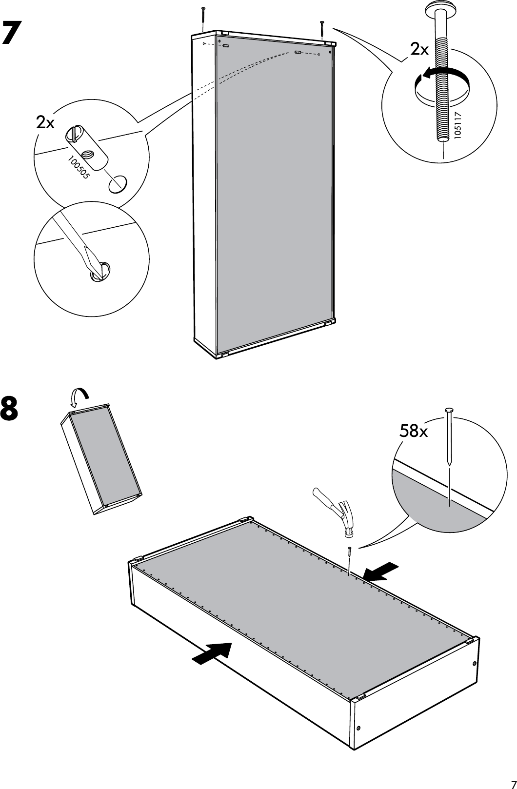 Ikea Odda Bed Frame W Storage Assembly Instruction