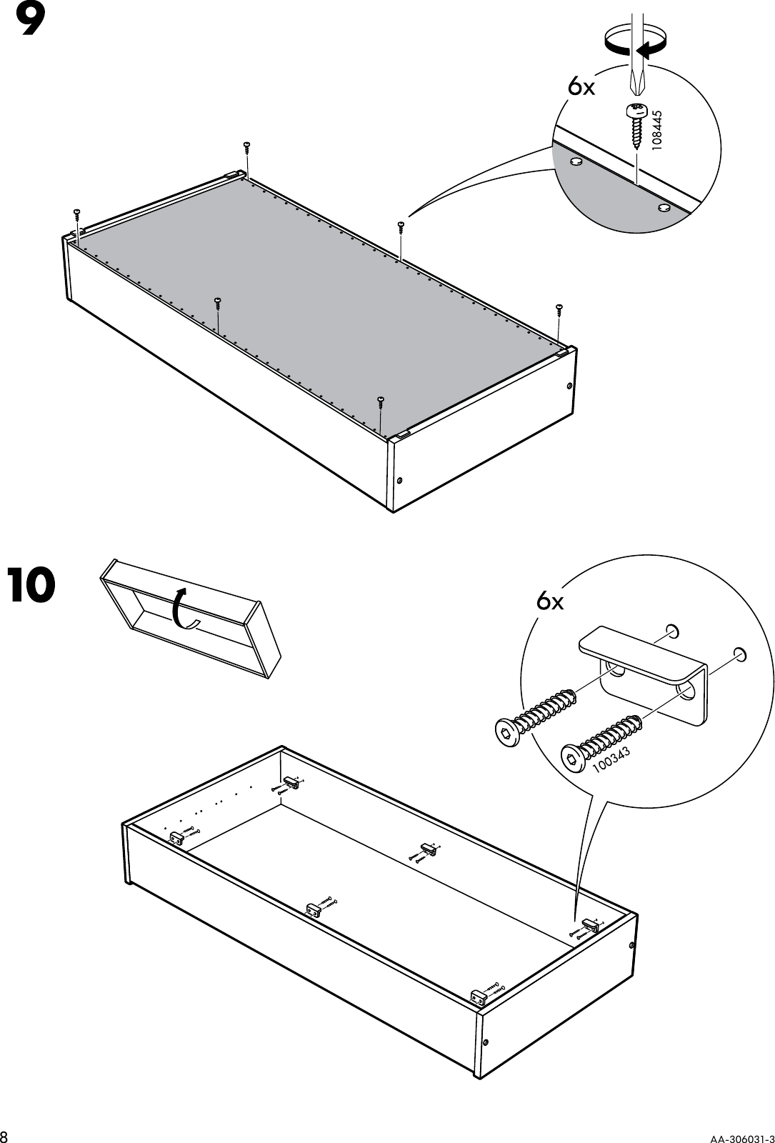 Ikea Odda Bed Frame W Storage Assembly Instruction