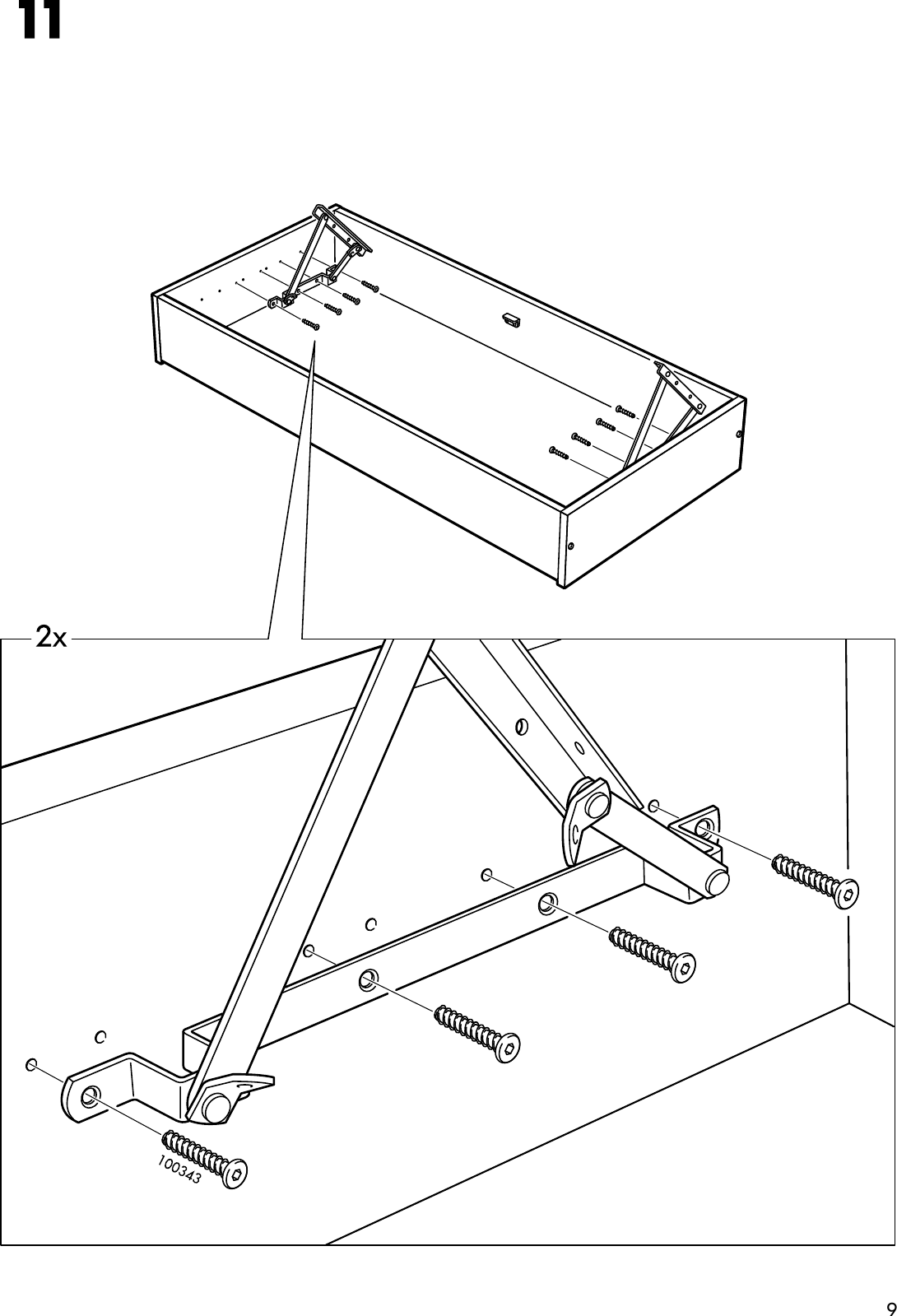 Ikea Odda Bed Frame W Storage Assembly Instruction