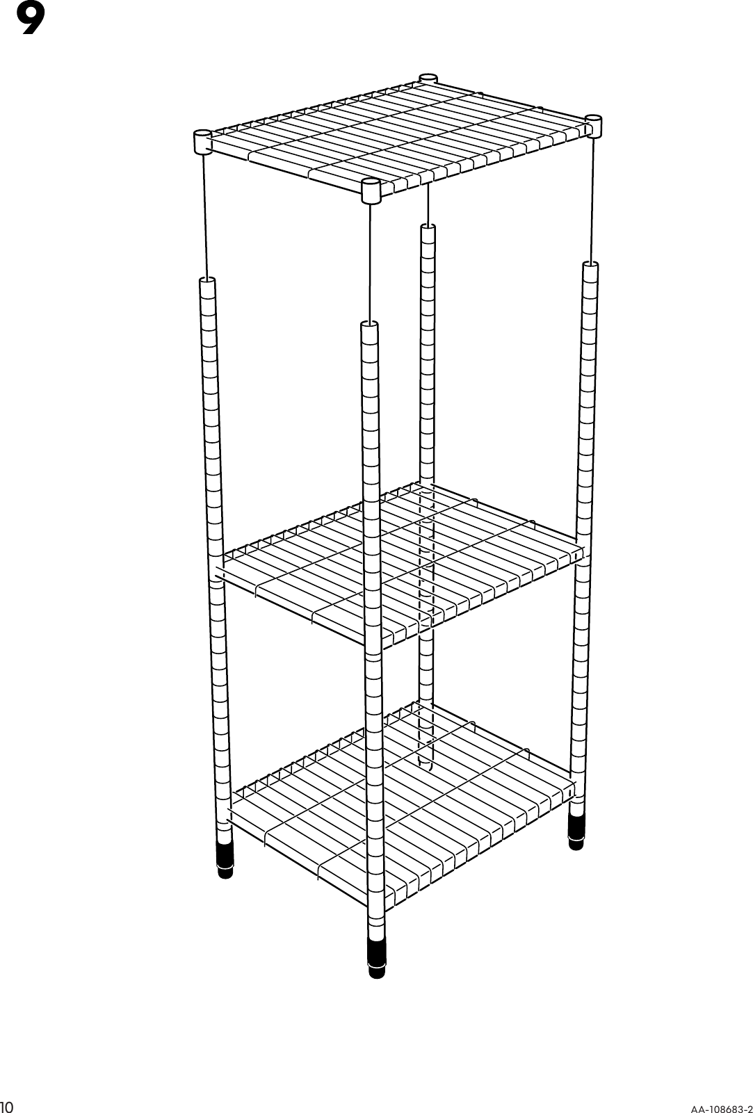 Page 10 of 12 - Ikea Ikea-Omar-Shelf-Unit-36X36X14-Assembly-Instruction