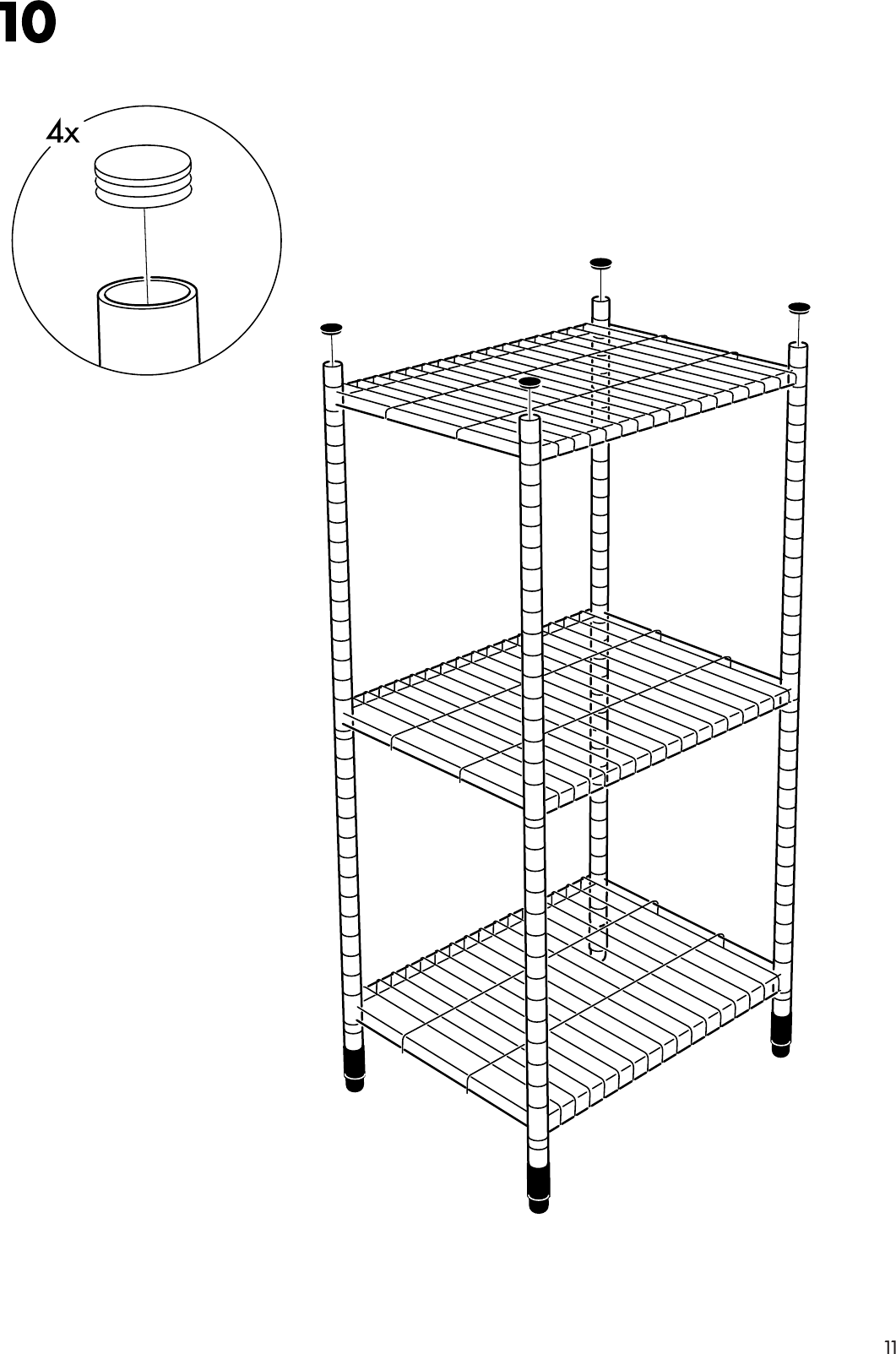 Page 11 of 12 - Ikea Ikea-Omar-Shelf-Unit-36X36X14-Assembly-Instruction