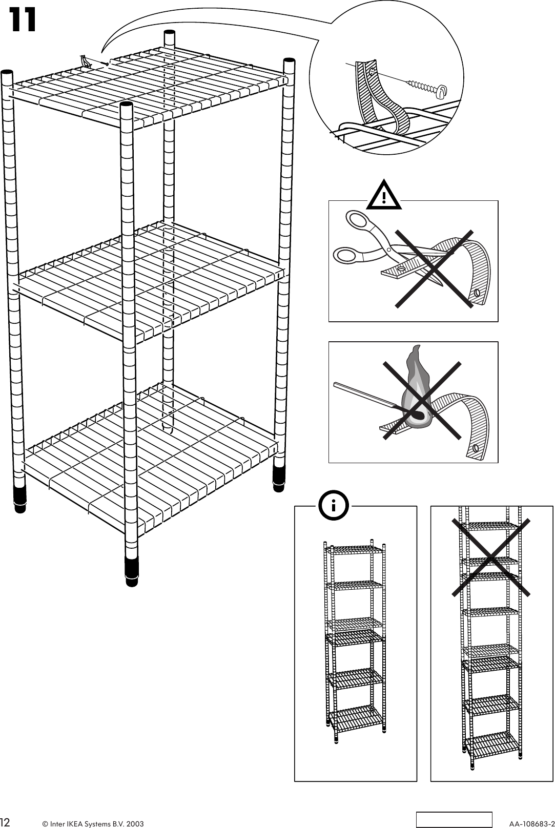 Page 12 of 12 - Ikea Ikea-Omar-Shelf-Unit-36X36X14-Assembly-Instruction