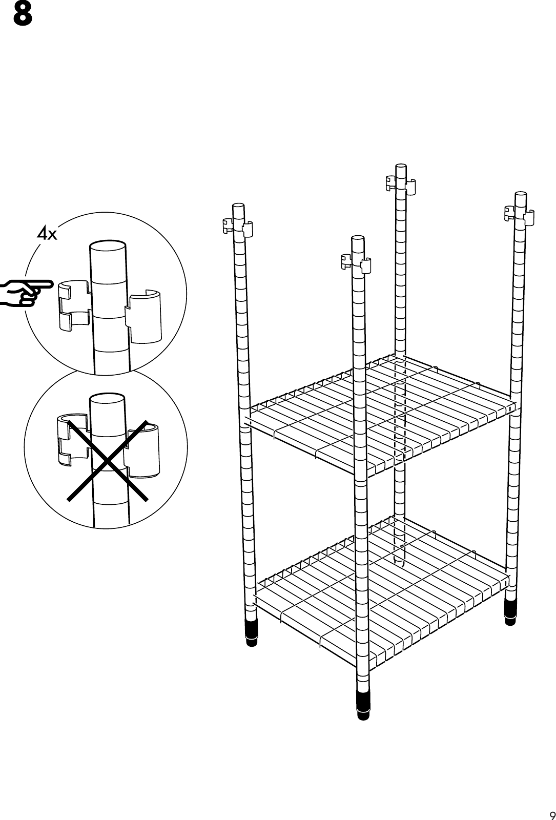 Page 9 of 12 - Ikea Ikea-Omar-Shelf-Unit-36X36X14-Assembly-Instruction