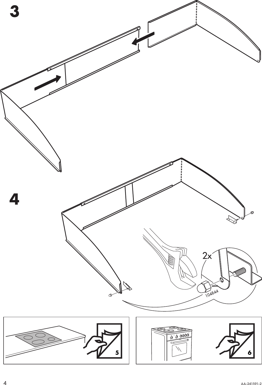 Page 4 of 8 - Ikea Ikea-Patrull-Cooktop-Guard-23-37-Assembly-Instruction