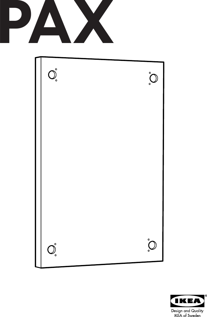 Page 1 of 4 - Ikea Ikea-Pax-Lomen-Door-20X28-Assembly-Instruction