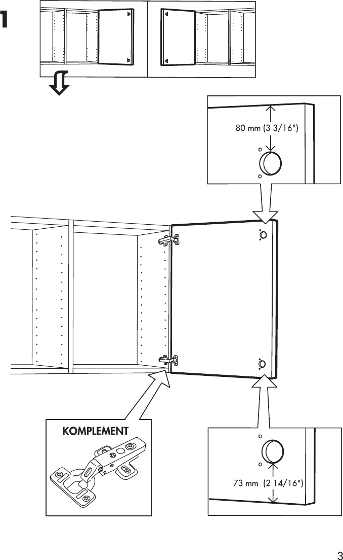 Page 3 of 4 - Ikea Ikea-Pax-Lomen-Door-20X28-Assembly-Instruction