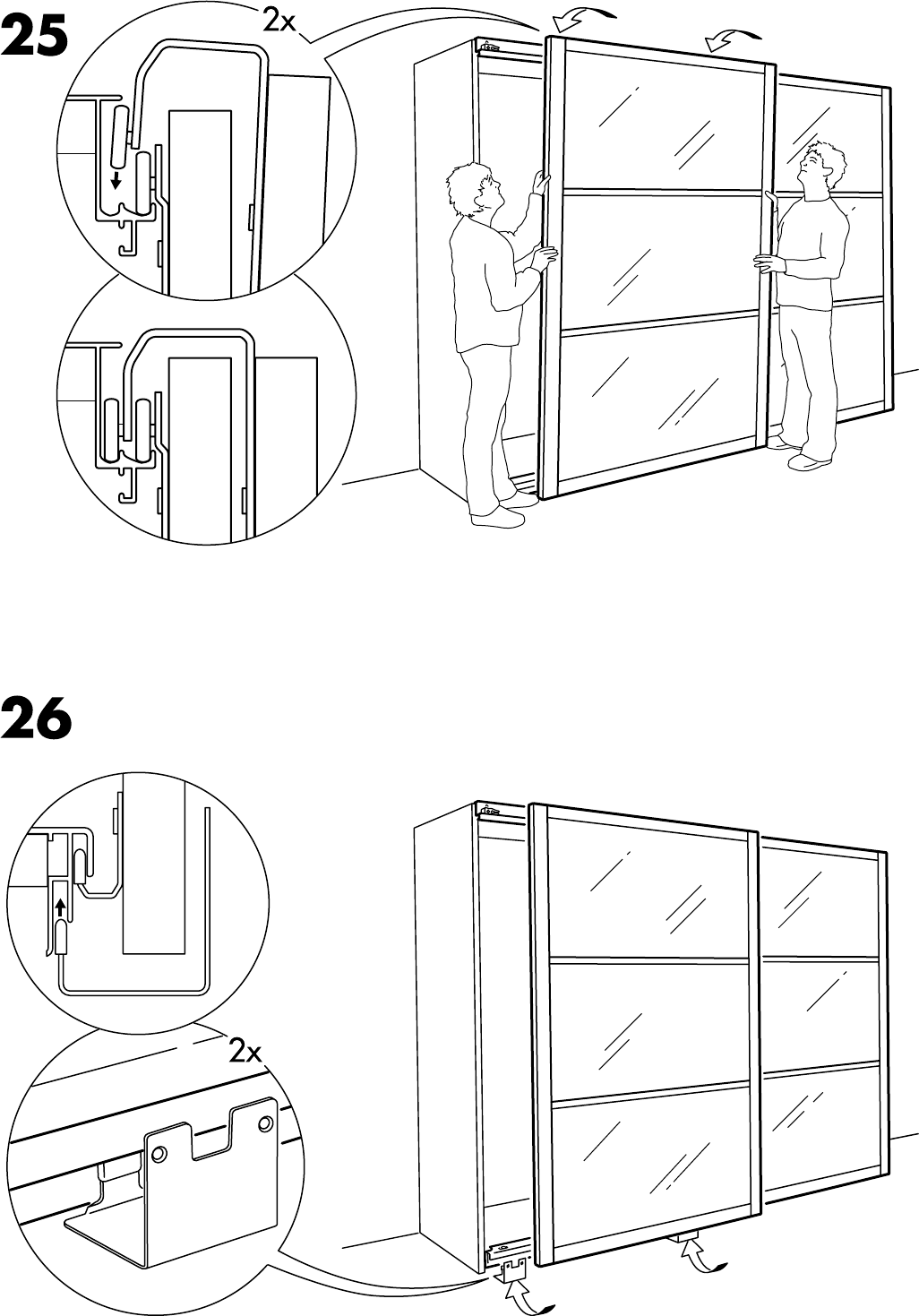 Ikea Pax Lyngdal Sliding Doors Assembly Instruction