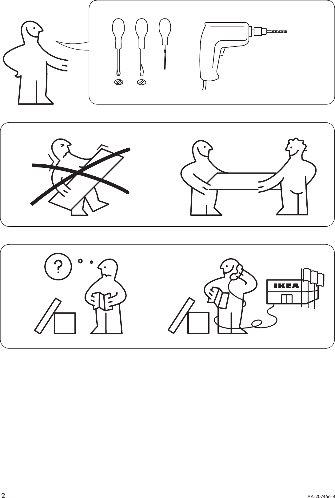 Page 2 of 12 - Ikea Ikea-Pax-Malm-Guide-Rail-79X79-Assembly-Instruction