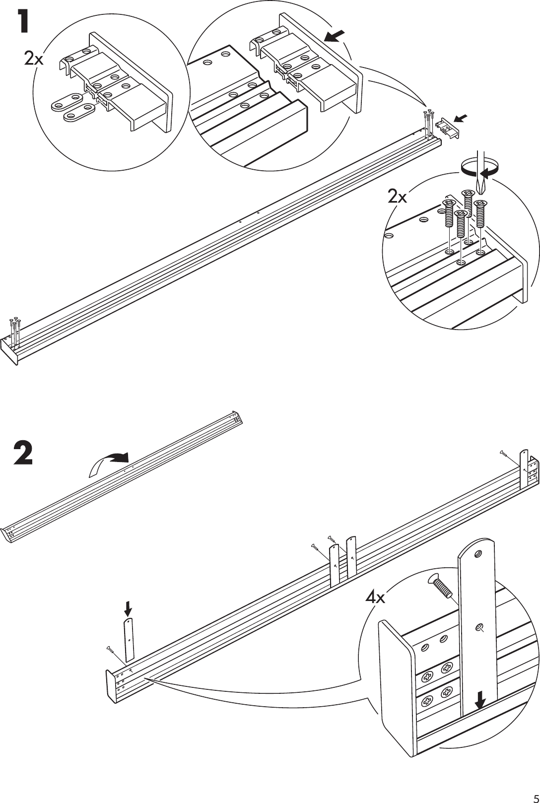 Page 5 of 12 - Ikea Ikea-Pax-Malm-Guide-Rail-79X79-Assembly-Instruction