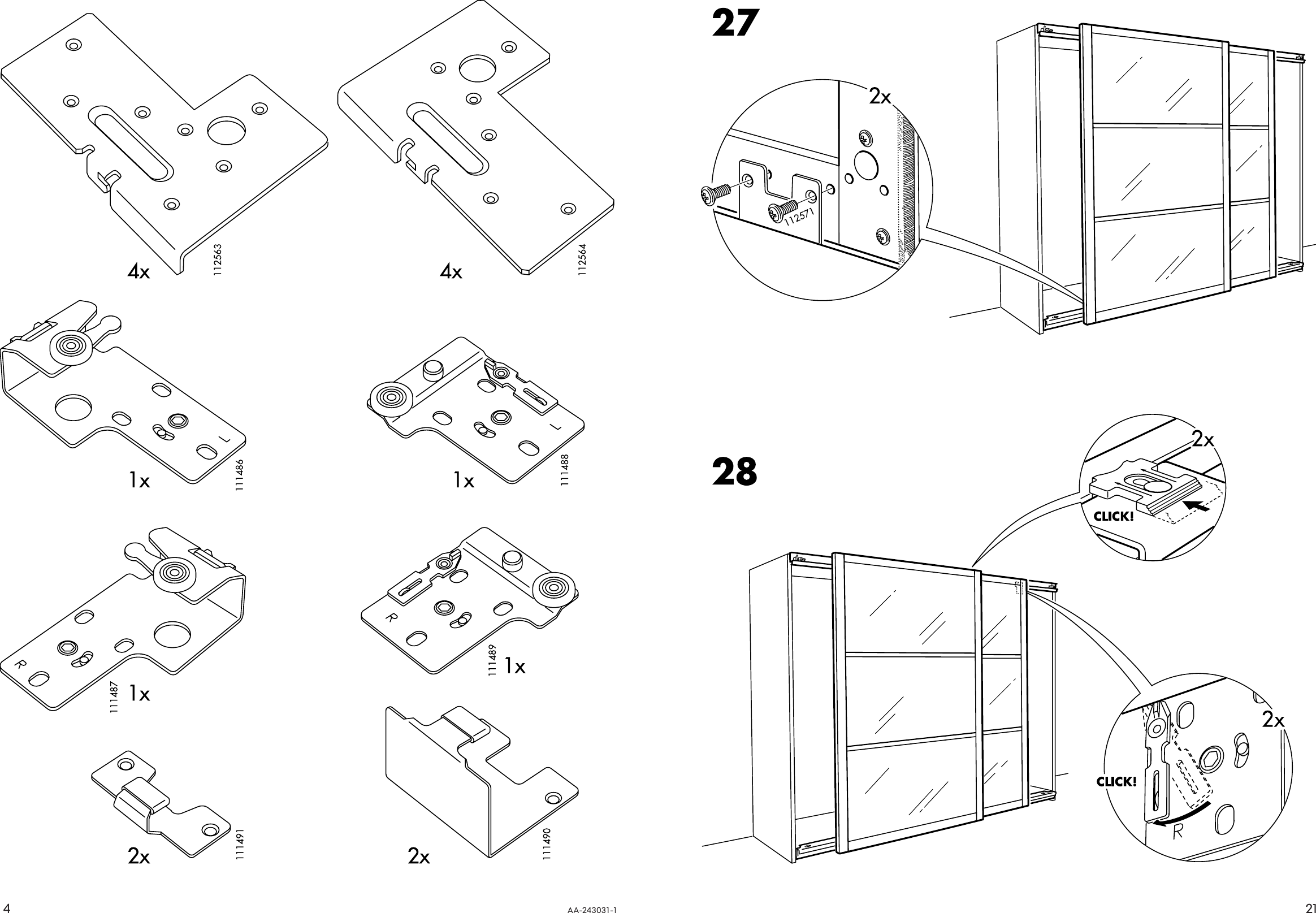 Page 4 of 12 - Ikea Ikea-Pax-Stordal-Sliding-Door-Pair-98X93-Assembly-Instruction