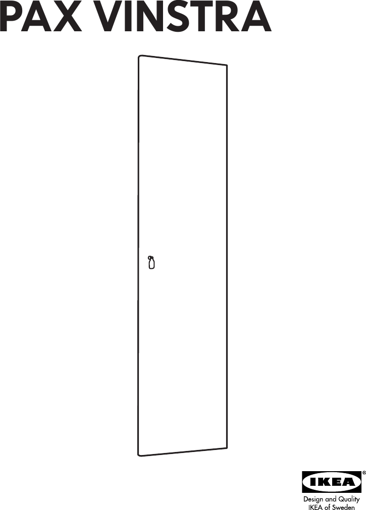 Page 1 of 4 - Ikea Ikea-Pax-Vinstra-Door-Assembly-Instruction