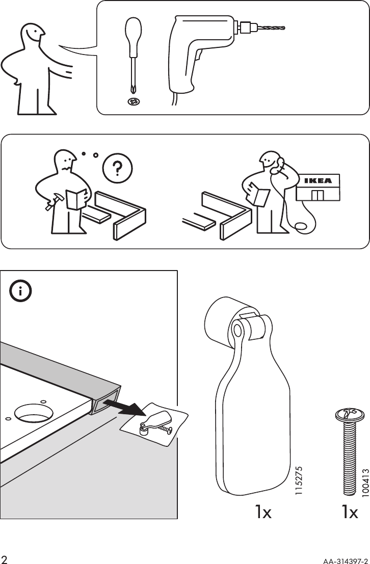 Page 2 of 4 - Ikea Ikea-Pax-Vinstra-Door-Assembly-Instruction