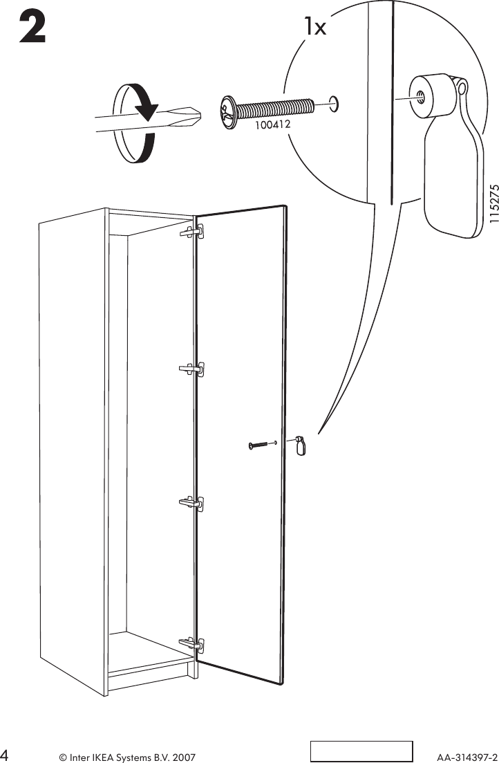 Page 4 of 4 - Ikea Ikea-Pax-Vinstra-Door-Assembly-Instruction