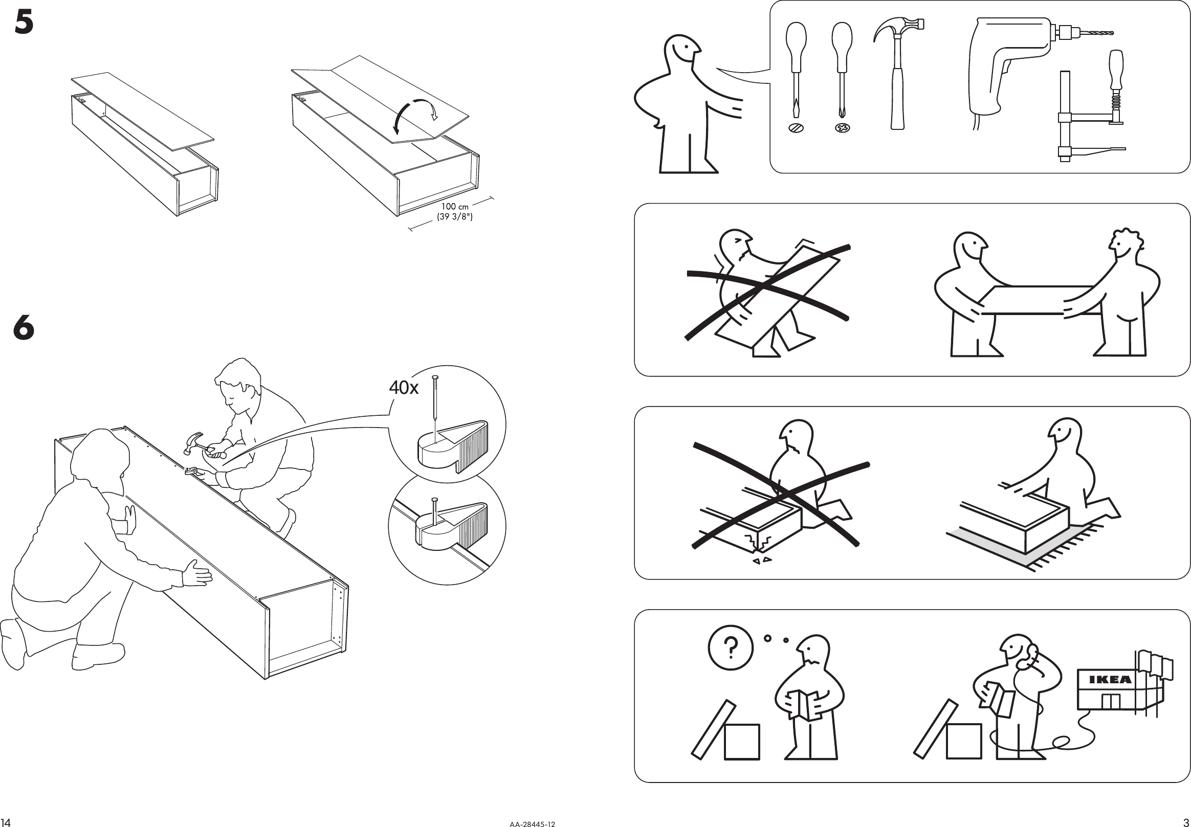 Page 3 of 8 - Ikea Ikea-Pax-Wardrobe-Frame-20X14X79-Assembly-Instruction