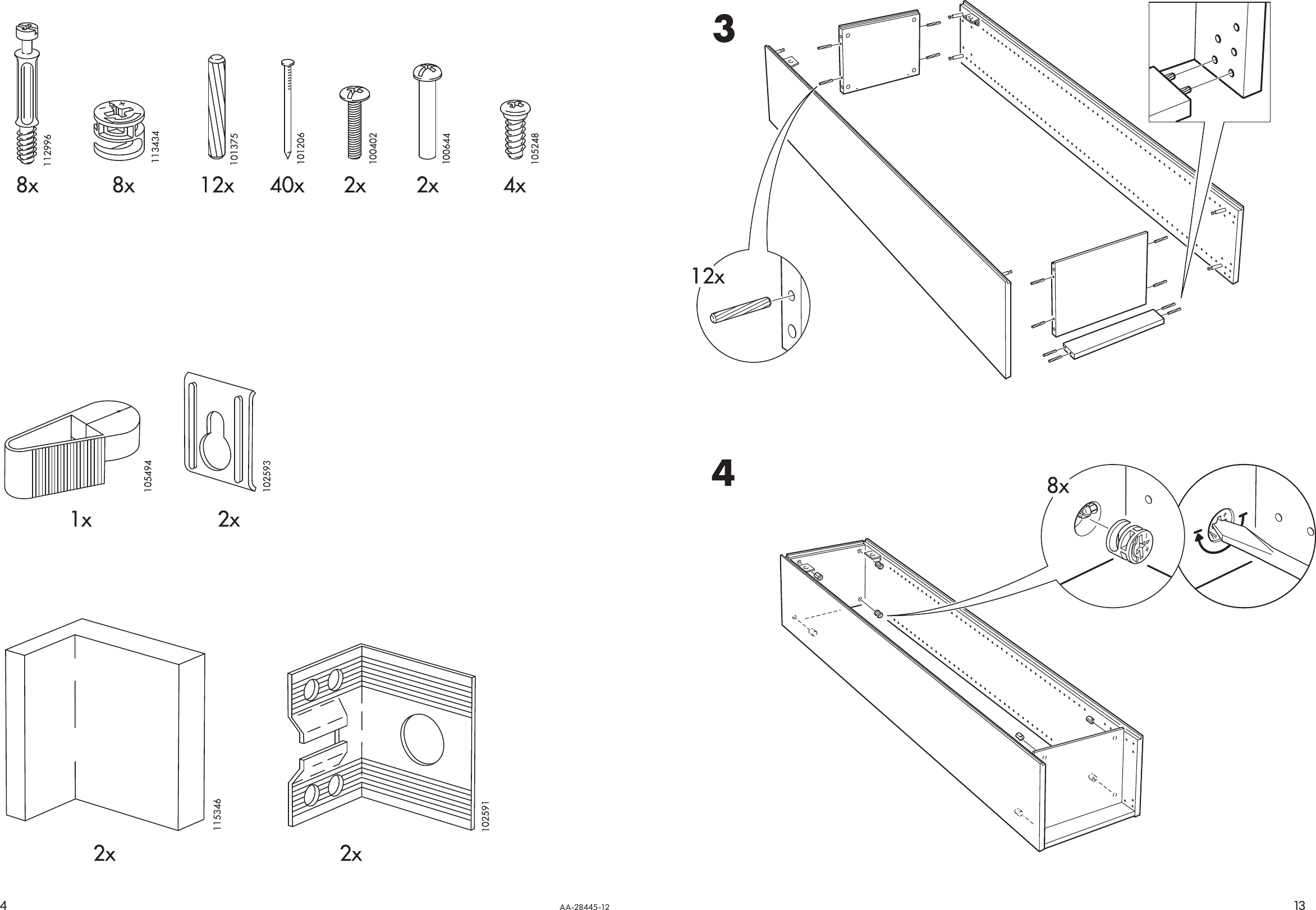 Page 4 of 8 - Ikea Ikea-Pax-Wardrobe-Frame-20X14X79-Assembly-Instruction