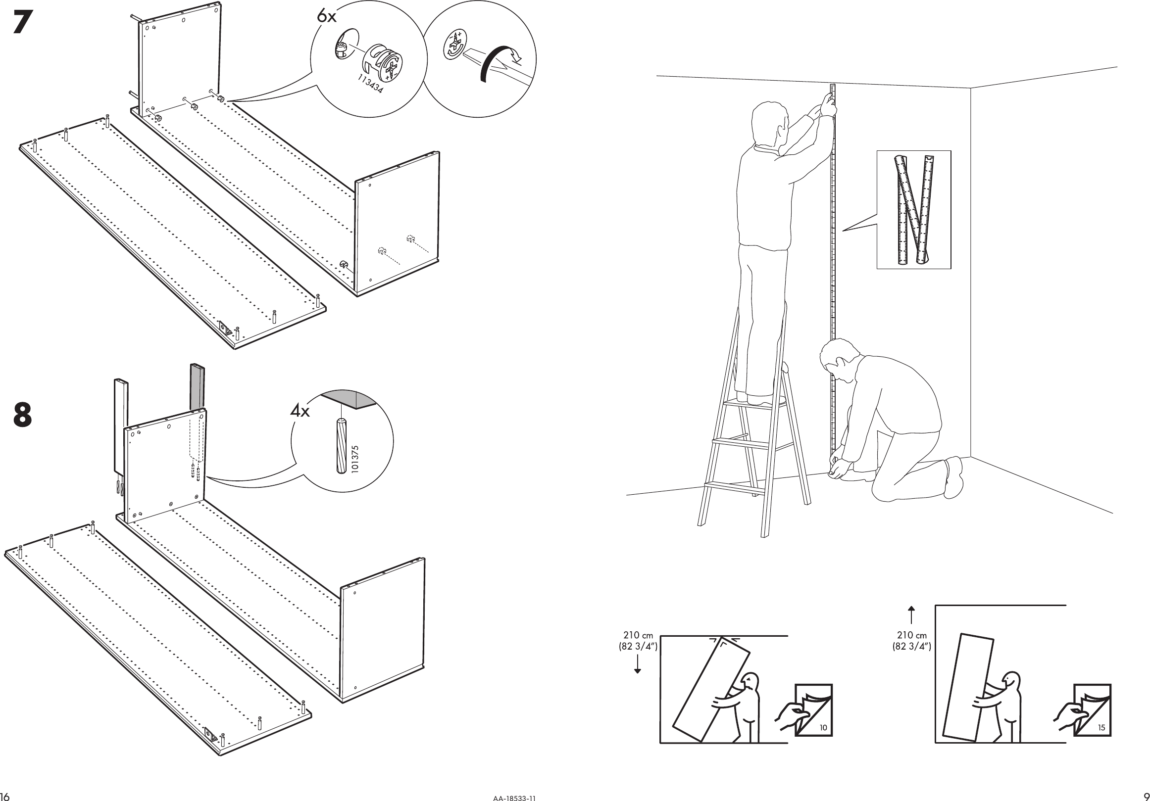 Page 9 of 12 - Ikea Ikea-Pax-Wardrobe-Frame-30X23X79-Assembly-Instruction