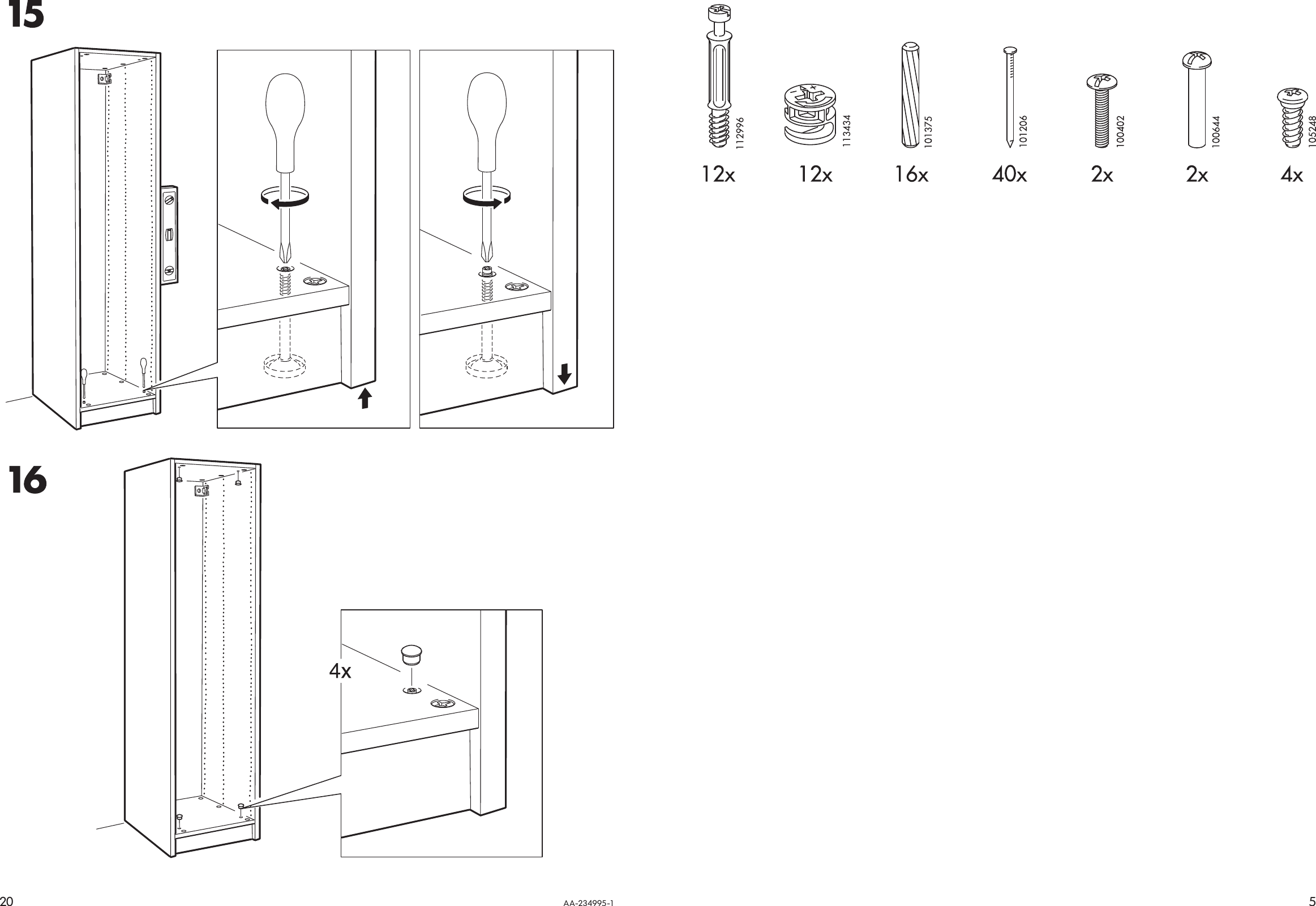 Page 5 of 12 - Ikea Ikea-Pax-Wardrobe-Frame-39X23X93-Assembly-Instruction