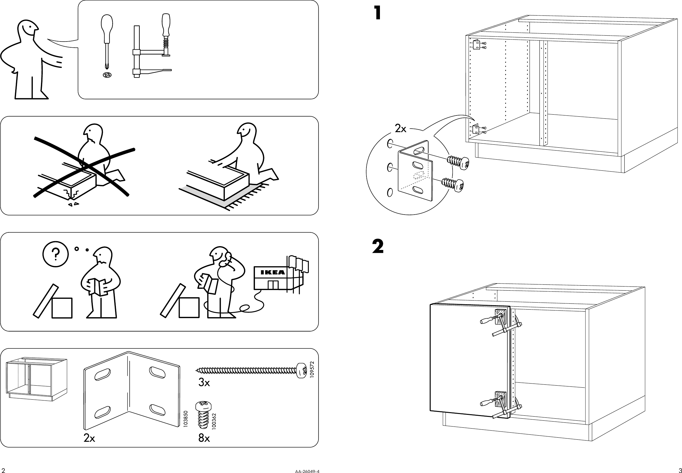 Page 2 of 2 - Ikea Ikea-Perfekt-Nexus-Cover-Panel-Base-Corner-Cabinet-30-Assembly-Instruction